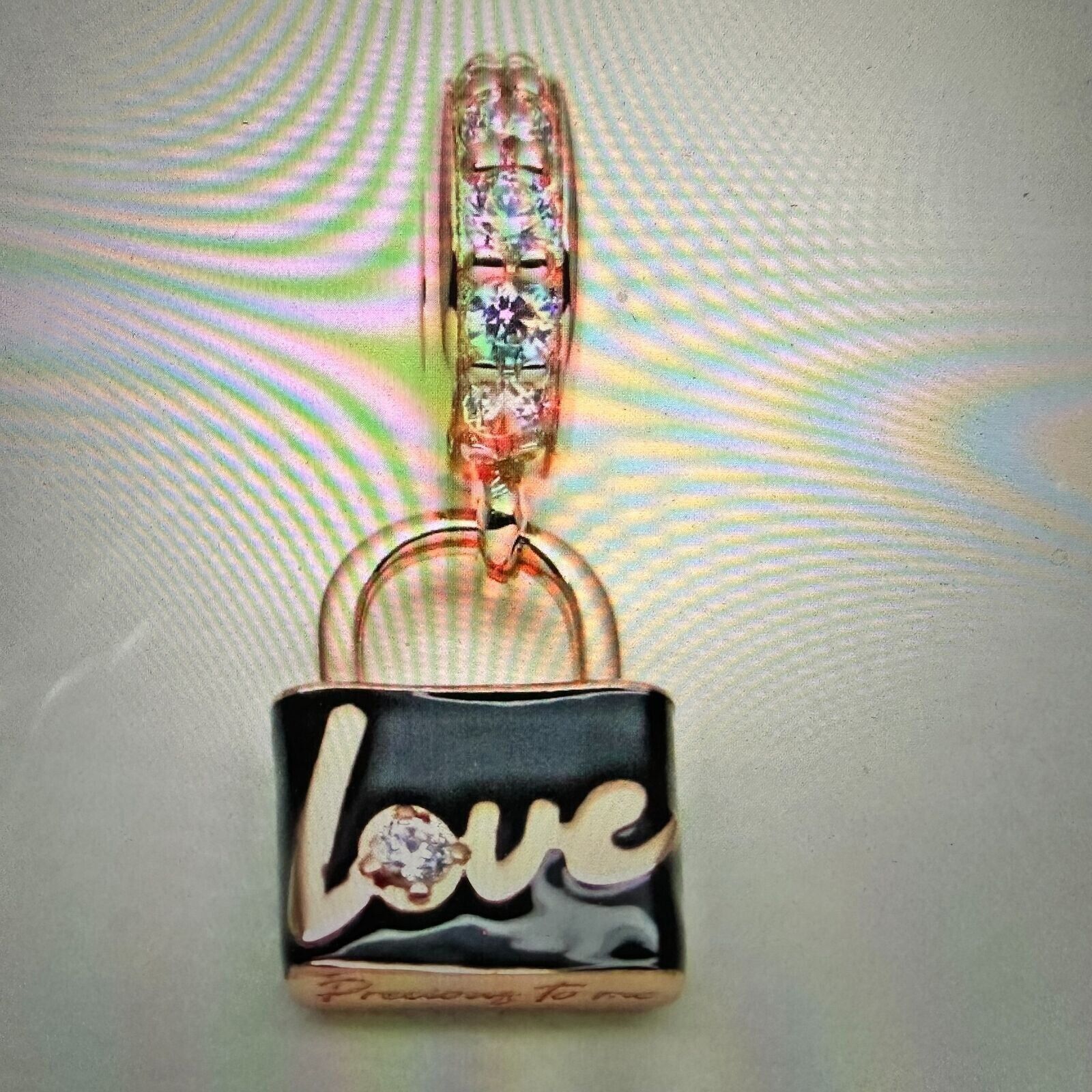 pandora Authentic Pandora , Rose Love Padlock Dangle Valentine Charm Size ONE SIZE - 2 Thumbnail