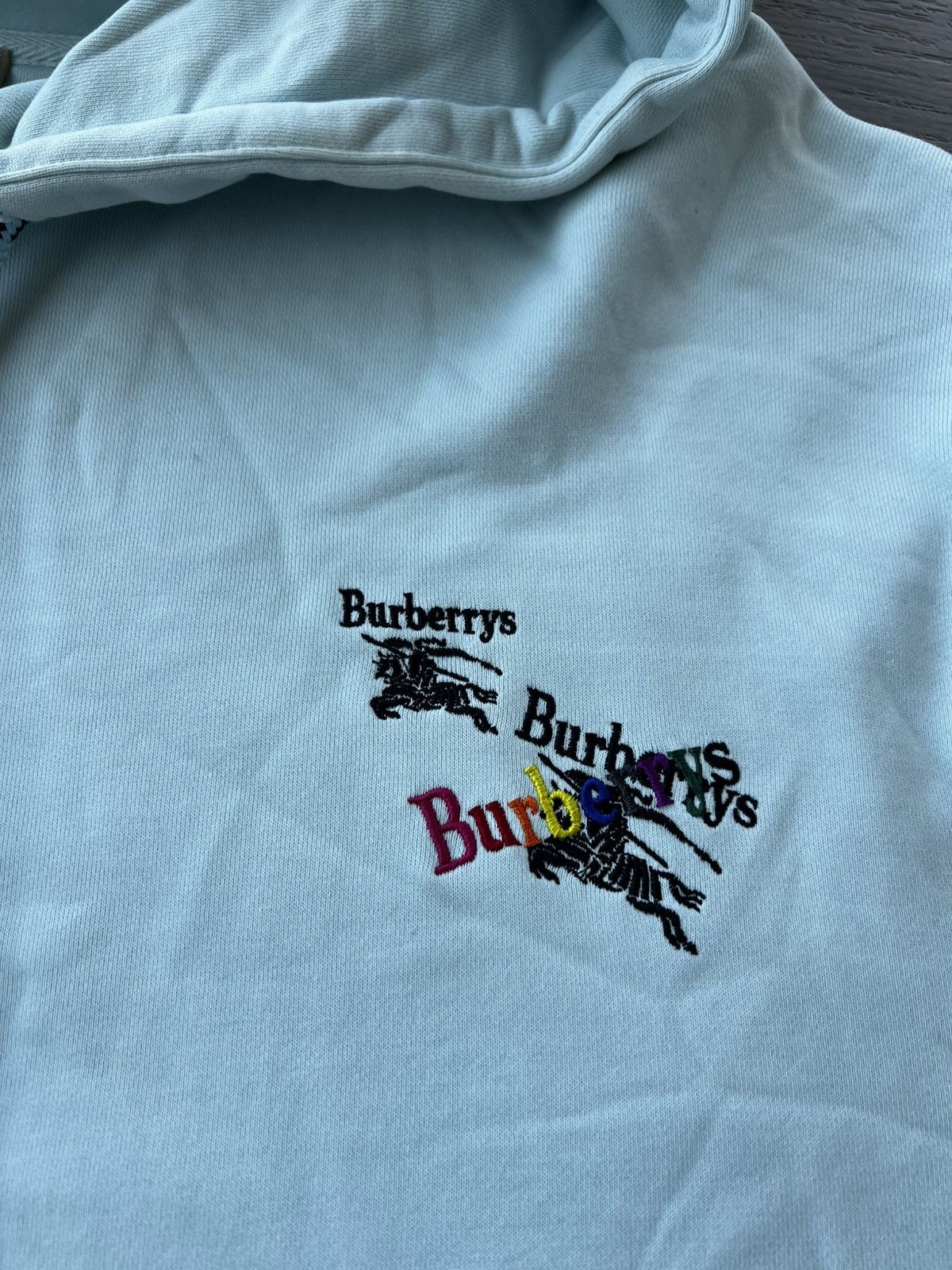 Burberry BURBERRY Embroidered Logo Hoodie Size US XXL / EU 58 / 5 - 2 Thumbnail
