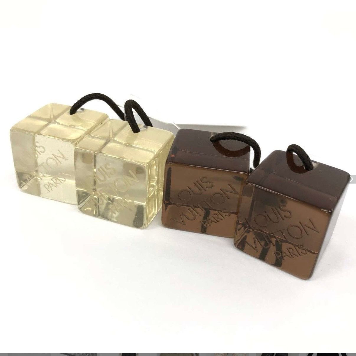 Louis Vuitton Louis Vuitton Hair Cube Set – 2 Pairs Brown & Clear Size ONE SIZE - 1 Thumbnail