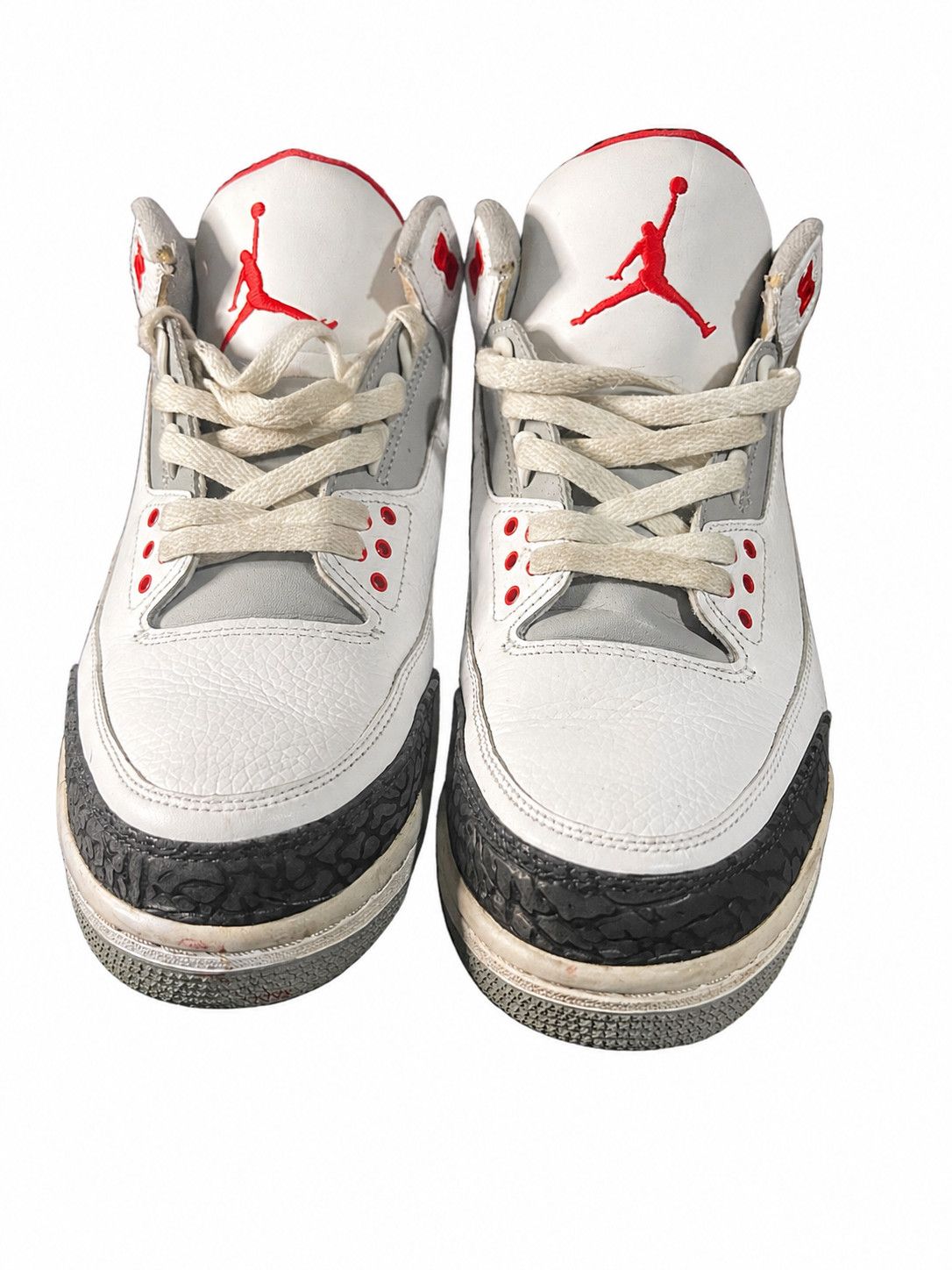 Jordan Brand Air Jordan 3 Fire Red 2007 White Red Black Cement sz10 Size US 10 / EU 43 - 2 Thumbnail