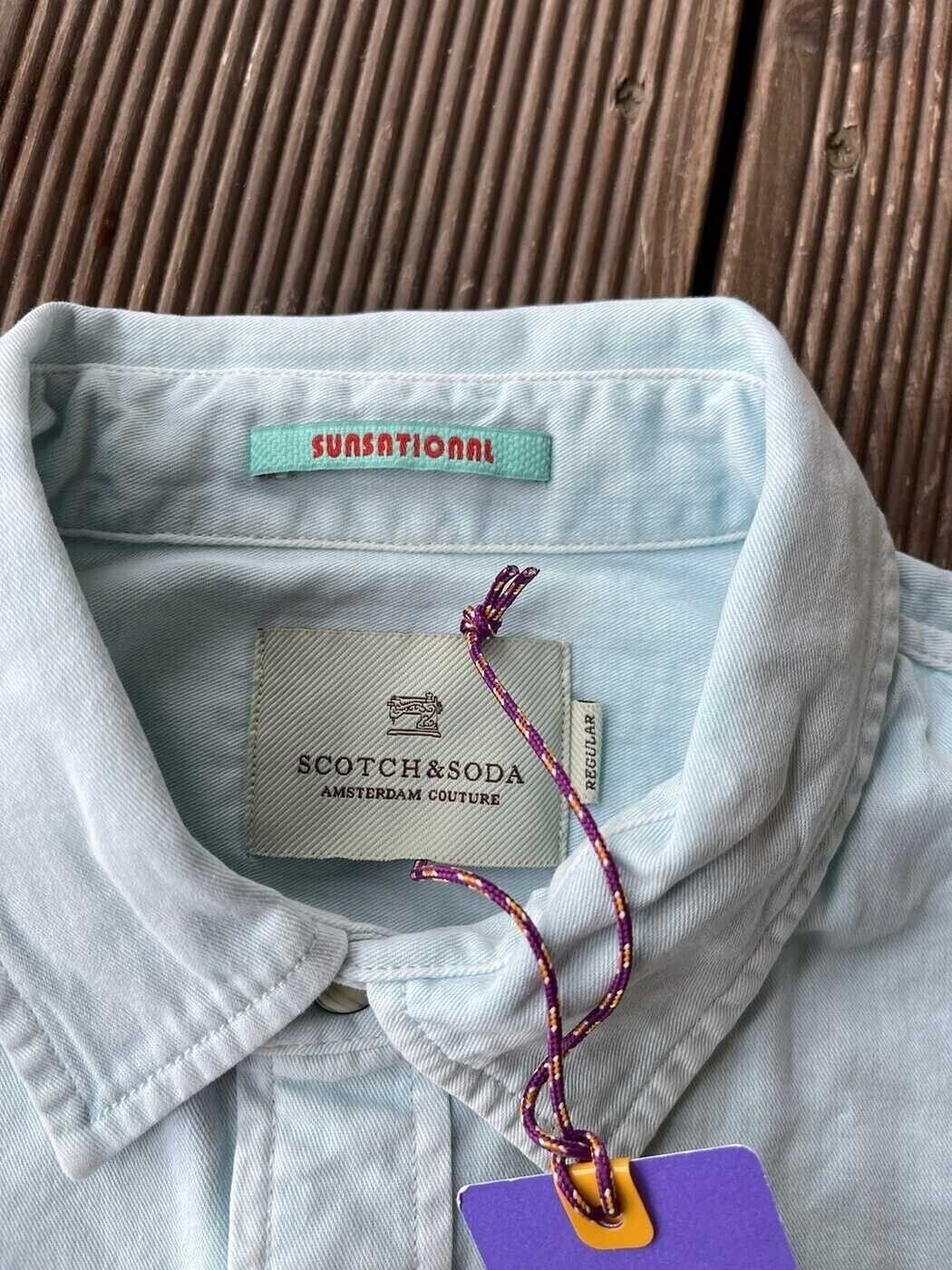 Scotch & Soda Scotch&Soda Blue Button Ups Shirt Sleeve Straps Size US M / EU 48-50 / 2 - 4 Thumbnail