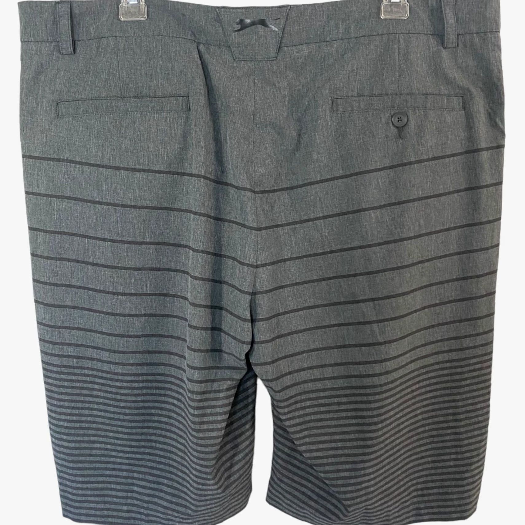 Vintage Slazenger Golf Hybrid Shorts Mens 38 Gray Striped Performance Stretch Pockets Size US 38 / EU 54 - 3 Thumbnail