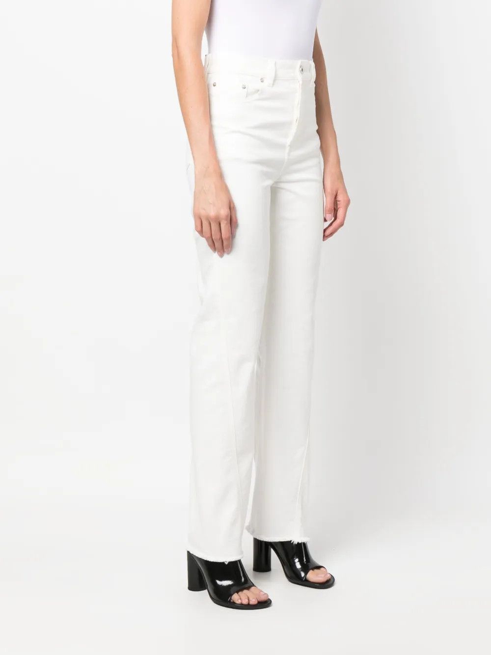 Lanvin o1y0326 Denim Pant in White Size 28" / US 6 / IT 42 - 3 Thumbnail