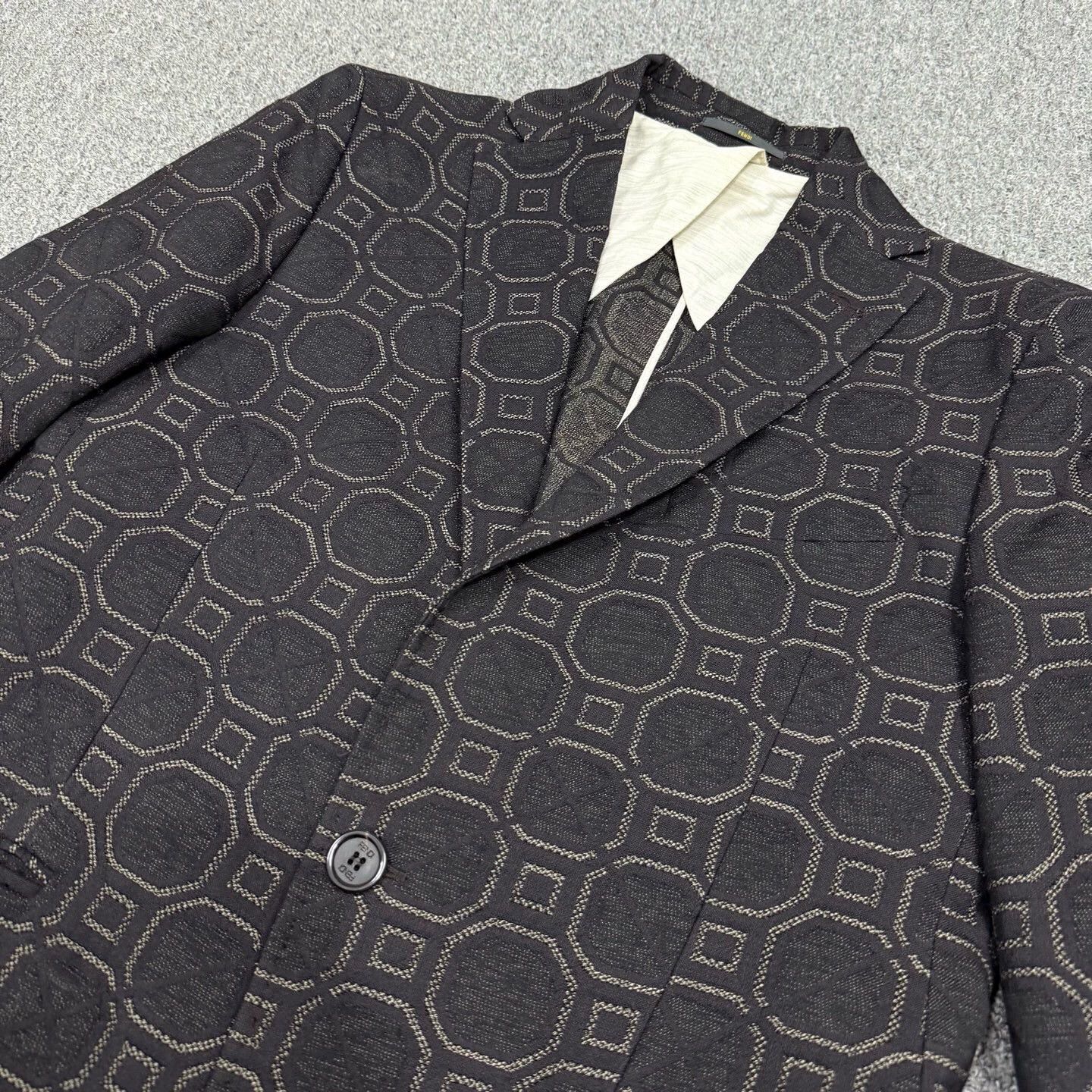 Fendi Fendi Wool All Over Print Blazer 48 IT Size 48S - 3 Thumbnail