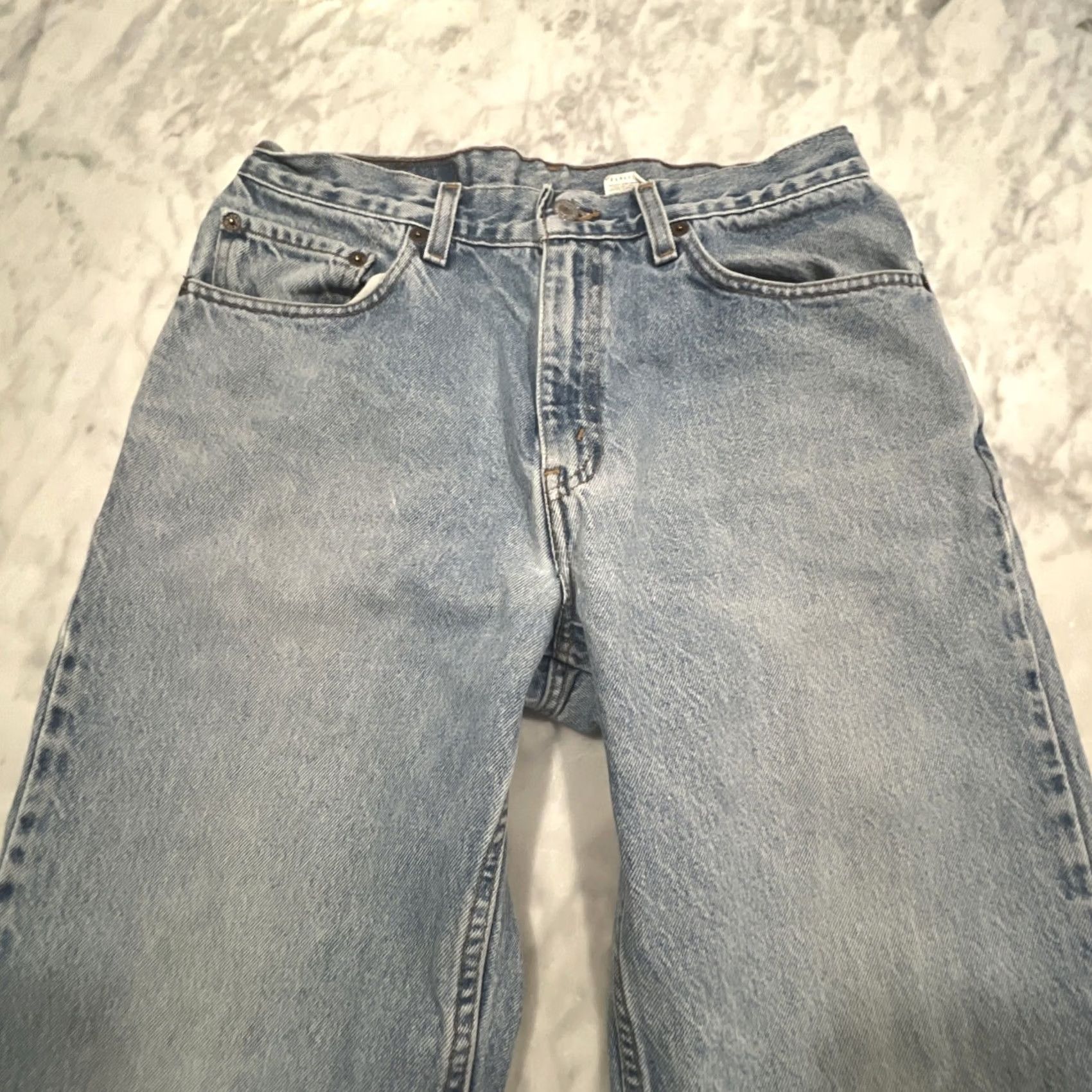 Levi's VINTAGE Levis 468 Jeans Mens 34x34 Relaxed Straight Leg Blue Cotton Mexico 5-Pocket Denim 90s USA Rock Mens Size US 34 / EU 50 - 3 Thumbnail