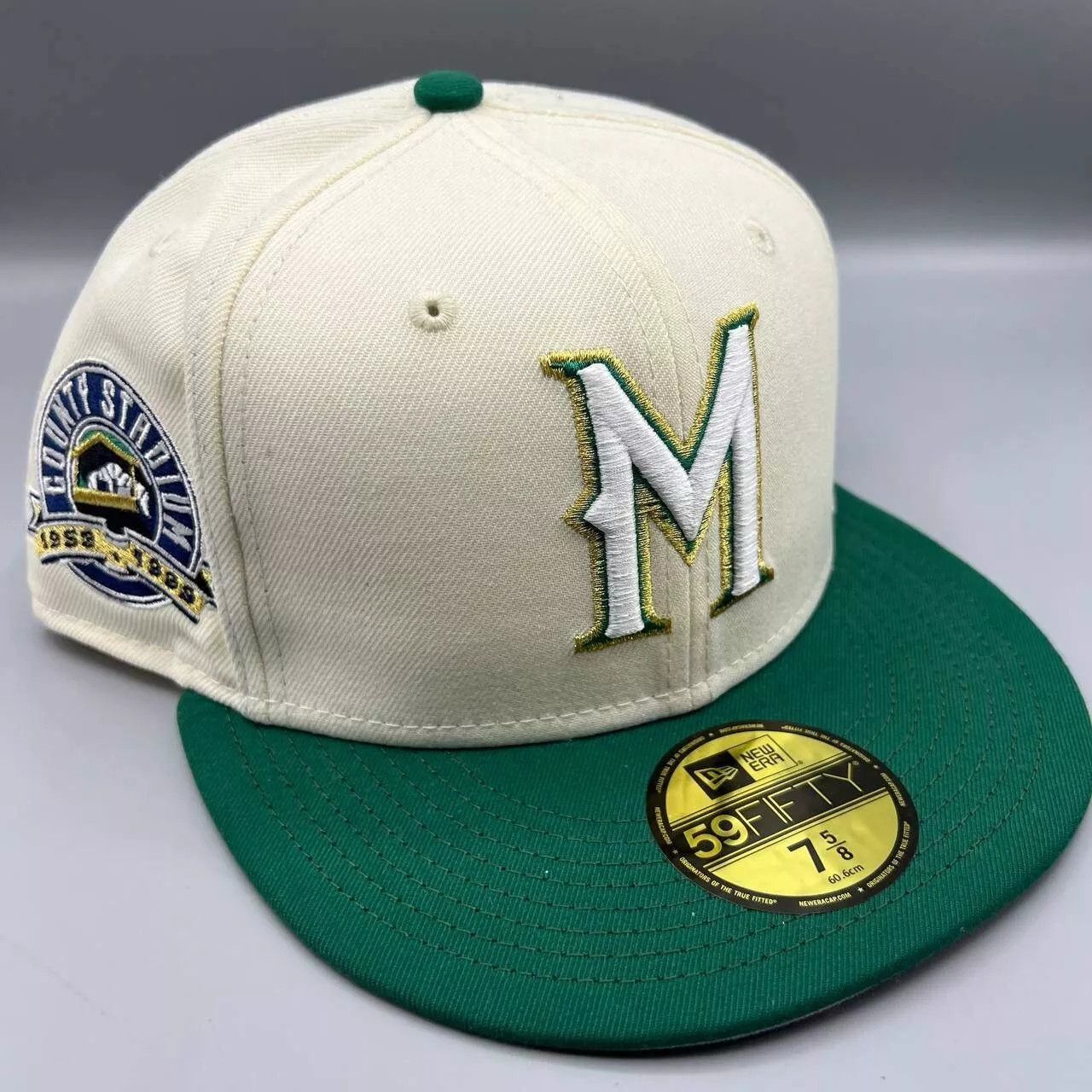 New Era Milwaukee Brewers Hat Men 7 5/8 59Fifty New Era Fitted Cap Size ONE SIZE - 1 Thumbnail