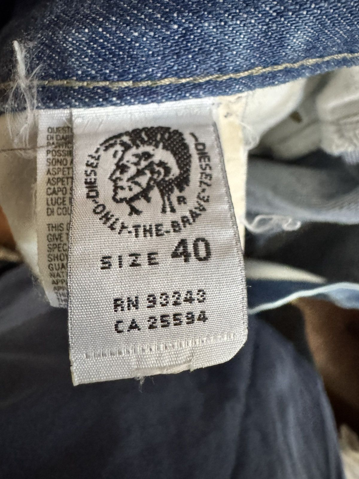 Diesel denim division baggy selvedge jeans made in italy