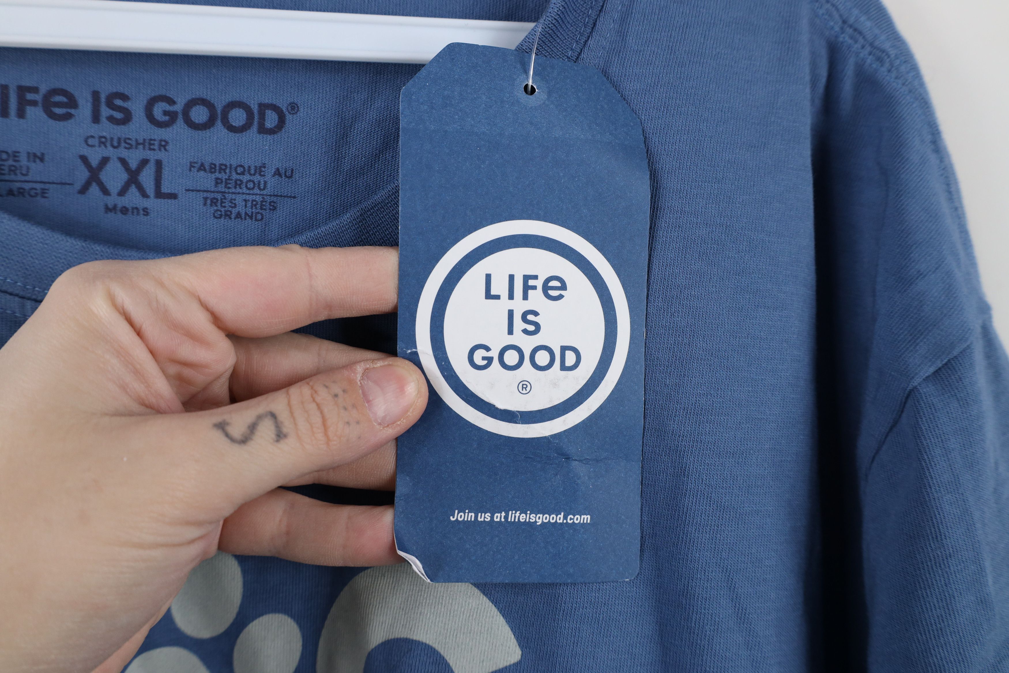 Life is Good × Vintage New Life Is Good Out Crusher Dog Dad Short Sleeve T-Shirt Size US XXL / EU 58 / 5 - 4 Thumbnail
