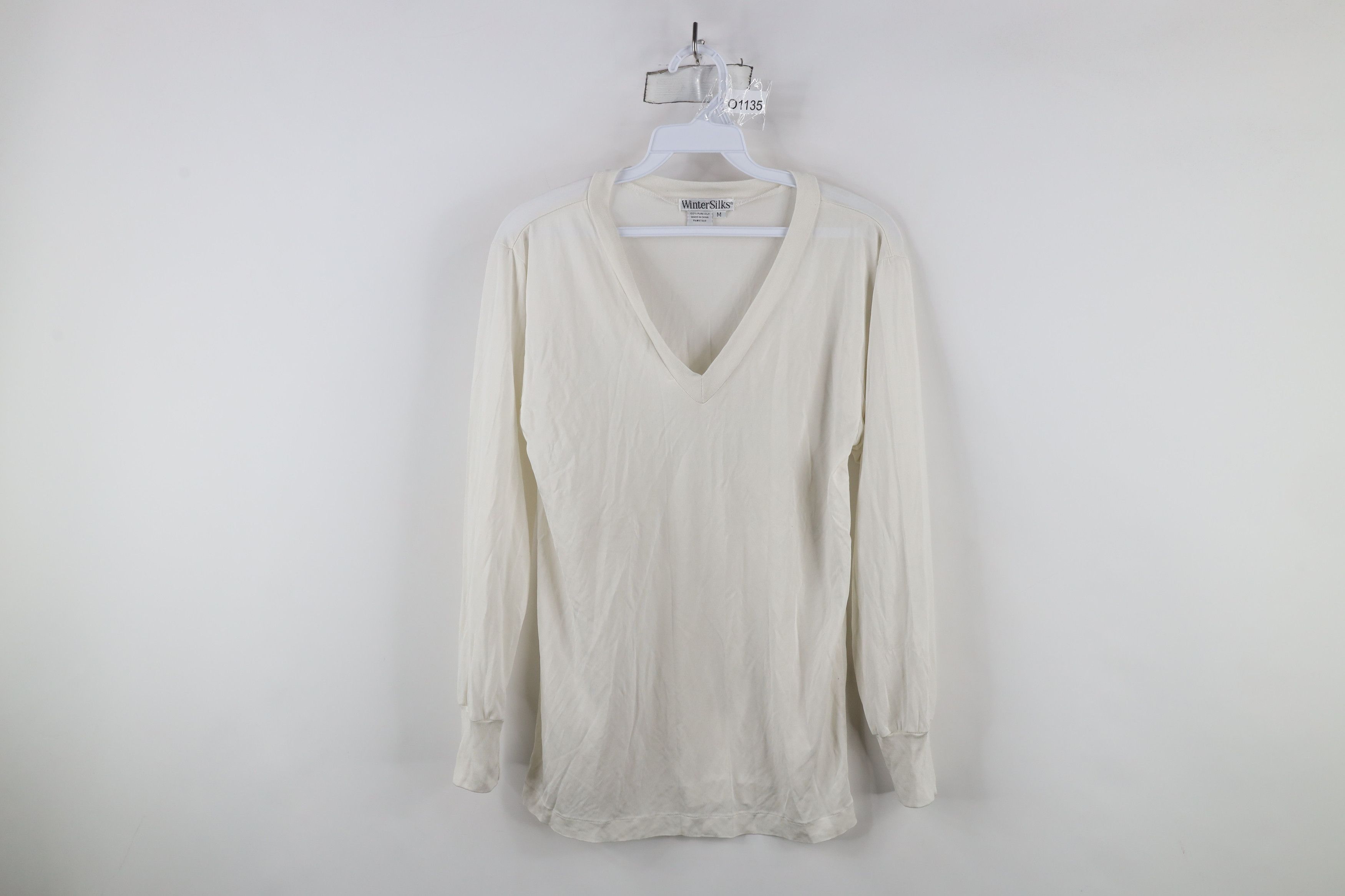 Vintage Vintage 90s Winter Silks Sheer Silk Long Sleeve T-Shirt Size M / US 6-8 / IT 42-44 - 1 Thumbnail