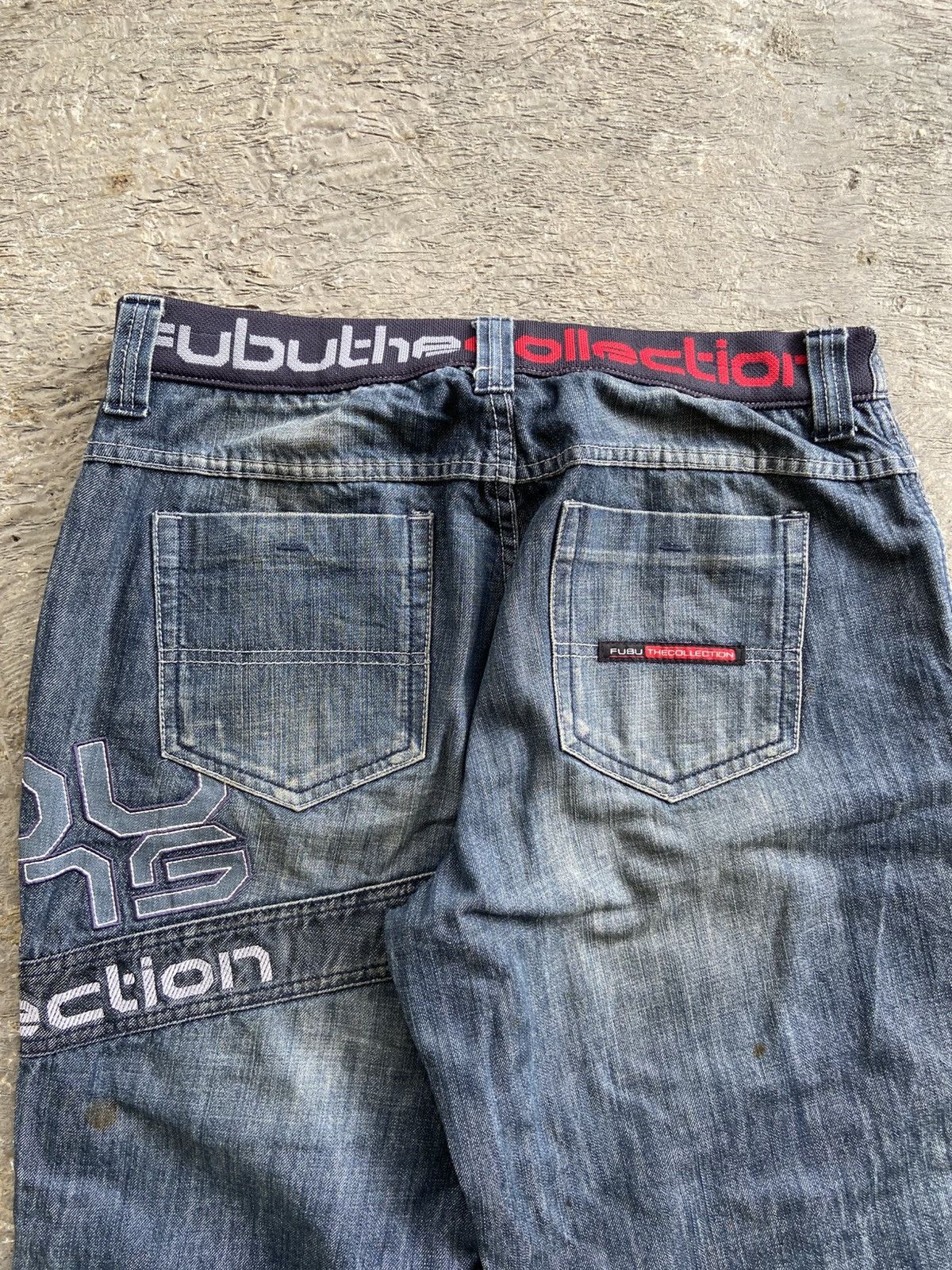 Fubu 1990s FUBU Collection - Hip Hop Ice Cube Style Denim Pants Size US 36 / EU 52 - 14 Thumbnail