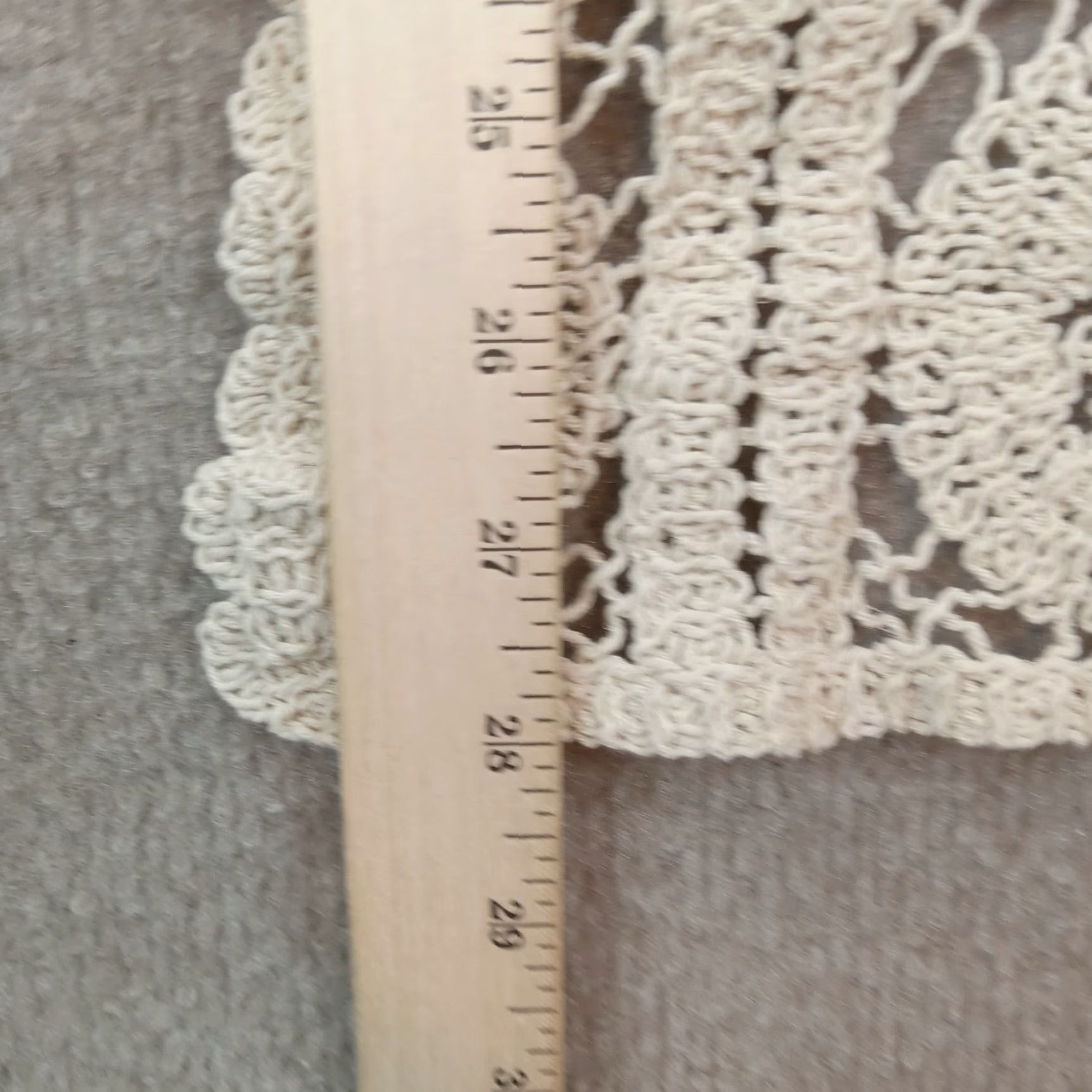 Vince Camuto Torrid Crochet Cardigan Sweater Womens One Size Beige Open Front Loose Sleeveless Size ONE SIZE - 3 Thumbnail