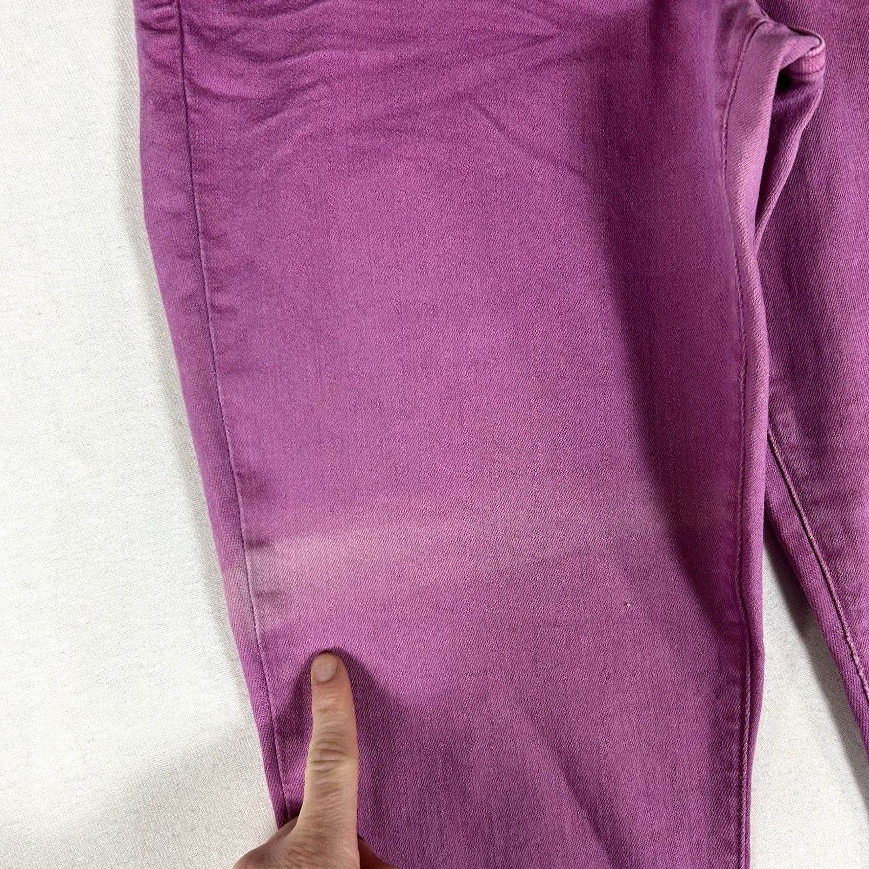 Gap Gap 1969 Always Skinny Jeans Womens 33/16R Pink Denim Mid Rise 5-Pocket Distressed Look, Vintage? No, Flawed Size 24" / US 00 / IT 34 - 4 Thumbnail