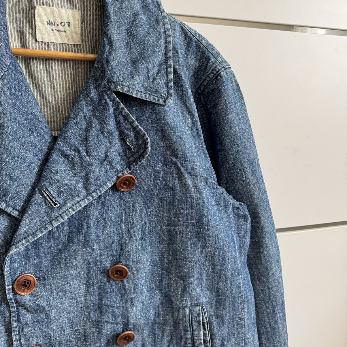 NN07 NN.07 vintage double breasted linen rare peacoat jacket Size US S / EU 44-46 / 1 - 5 Thumbnail