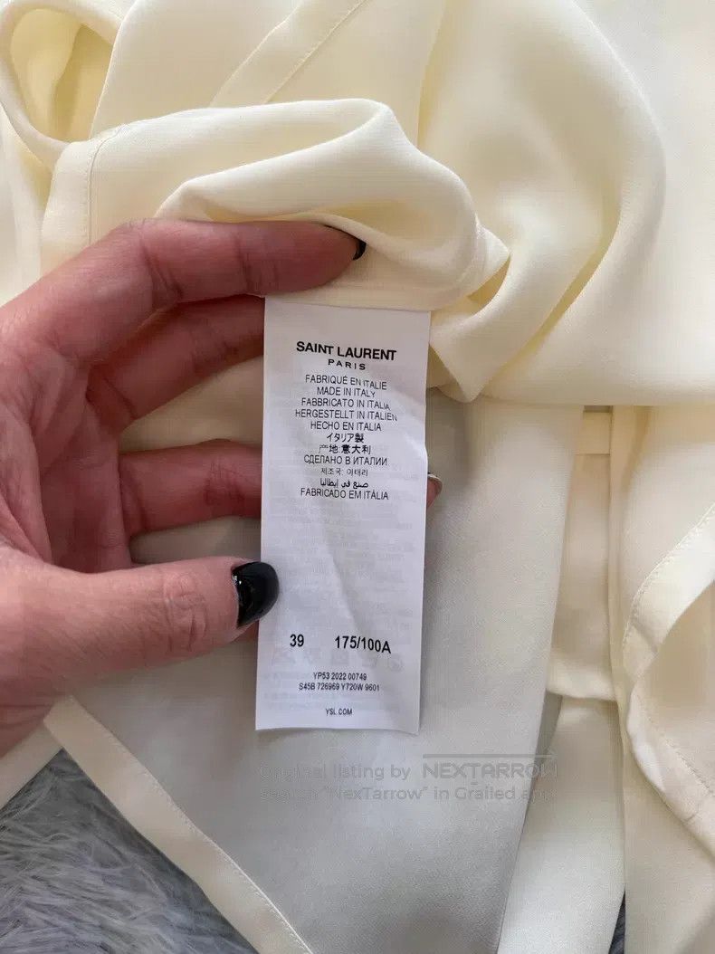 Saint Laurent Paris Saint Laurent Paris Silk Satin Shirt i Size XS / US 0-2 / IT 36-38 - 6 Thumbnail