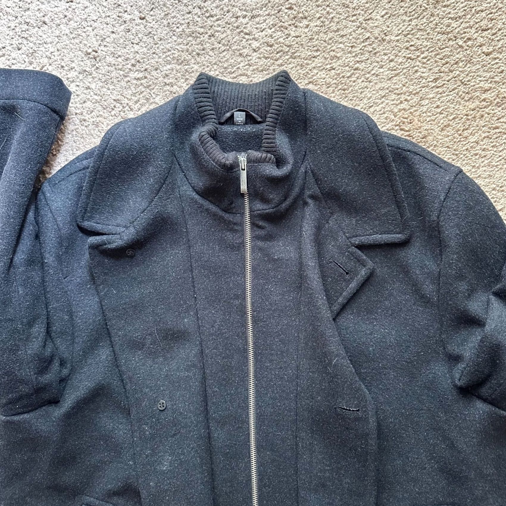 Kenneth Cole Kenneth Cole Jacket Mens Large Reaction Full Zip Wool Blend Pockets Dry Clean Gray Size US L / EU 52-54 / 3 - 6 Thumbnail