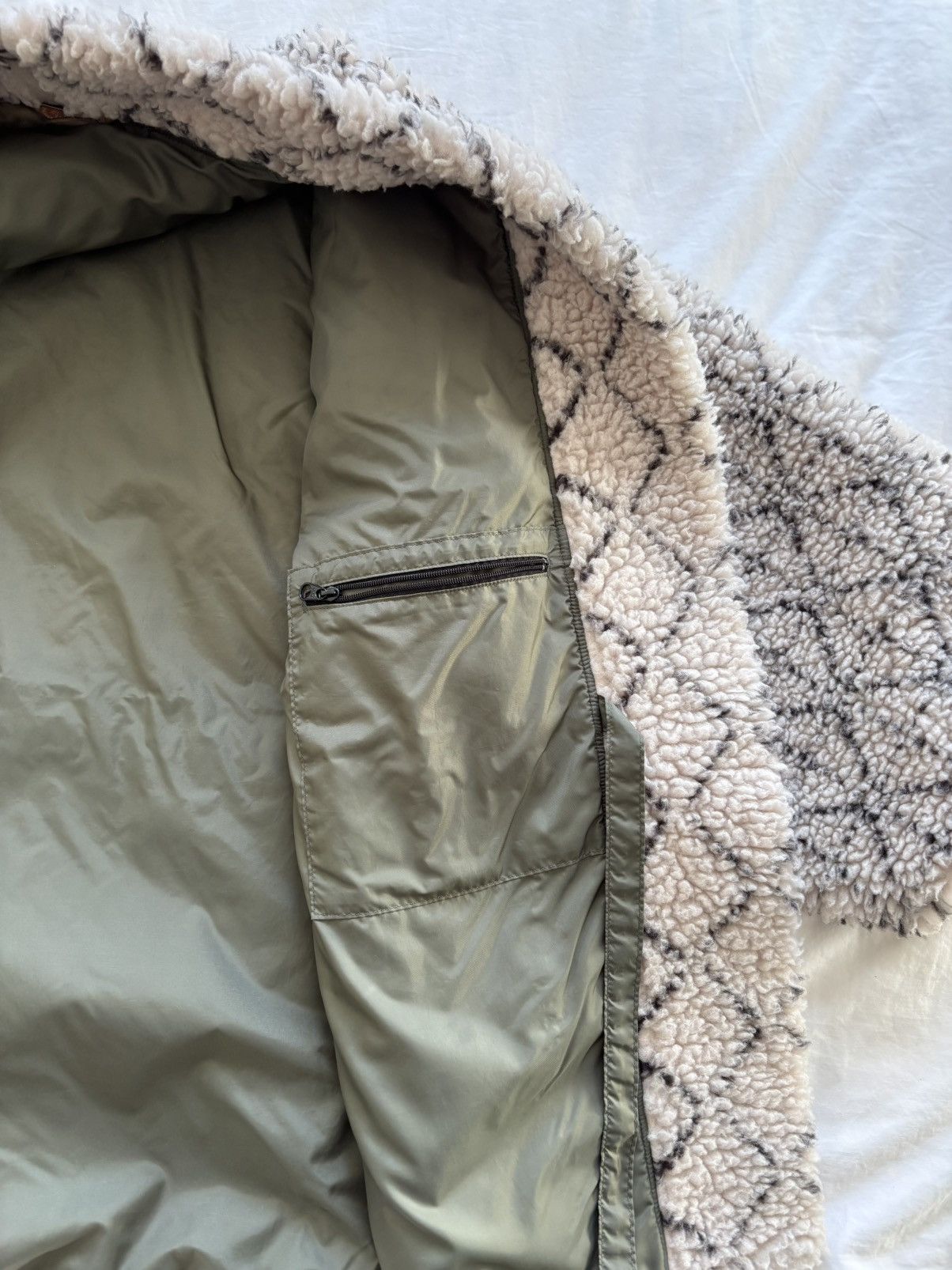 Kapital Kapital Do-Gi Sashiko Boa Fleece Kesa Jacket Size US XL / EU 56 / 4 - 10 Thumbnail