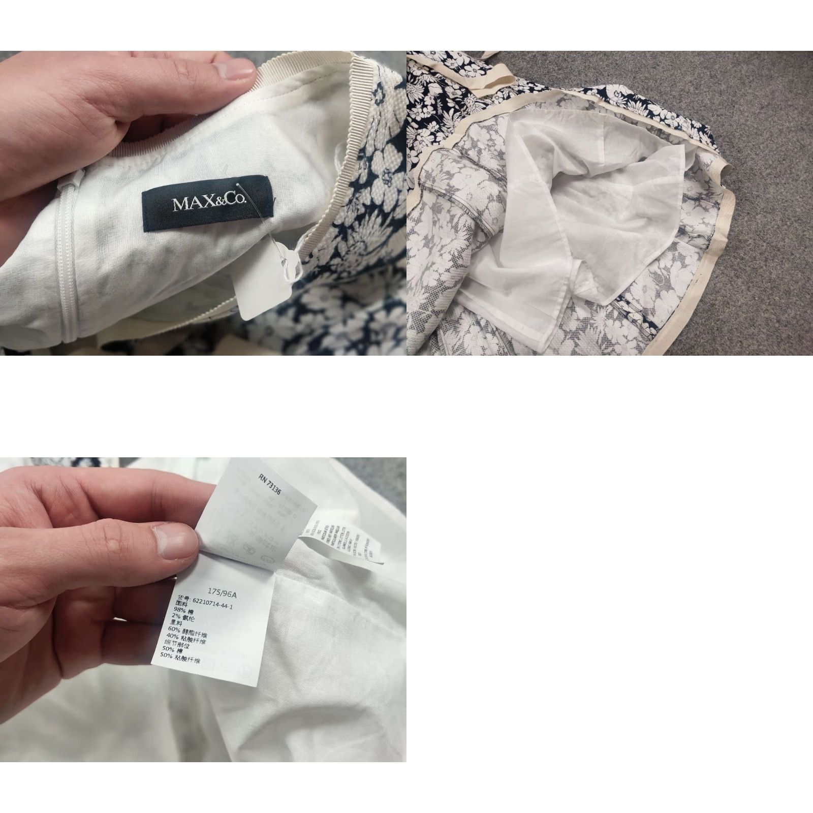 Max Mara MAX&CO by Max Mara floral print midi calf length A-Line Dress Sleeveless Size M / US 6-8 / IT 42-44 - 9 Thumbnail