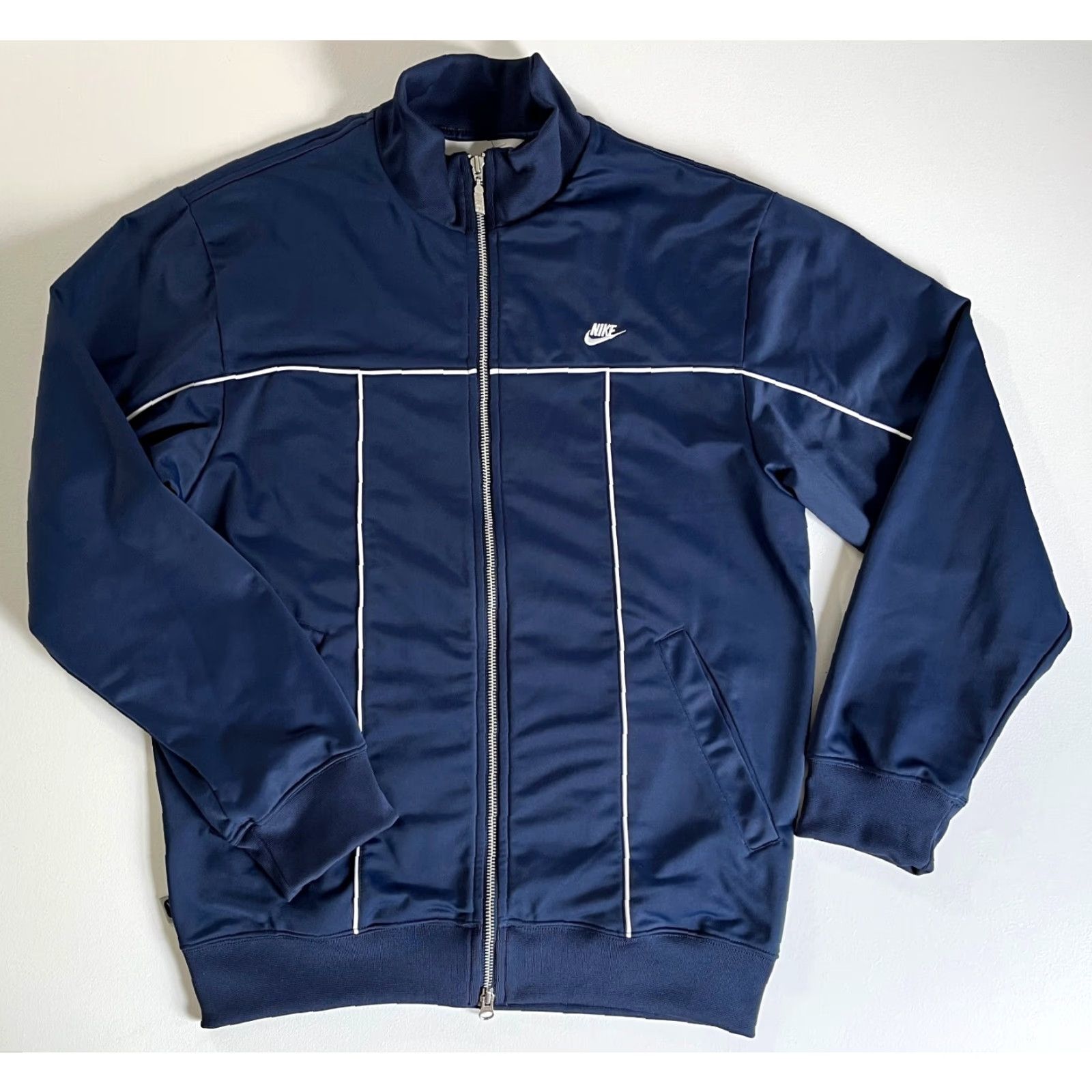Nike VINTAGE Nike Track Jacket Full Zip Navy Sz S Men Size US S / EU 44-46 / 1 - 2 Thumbnail
