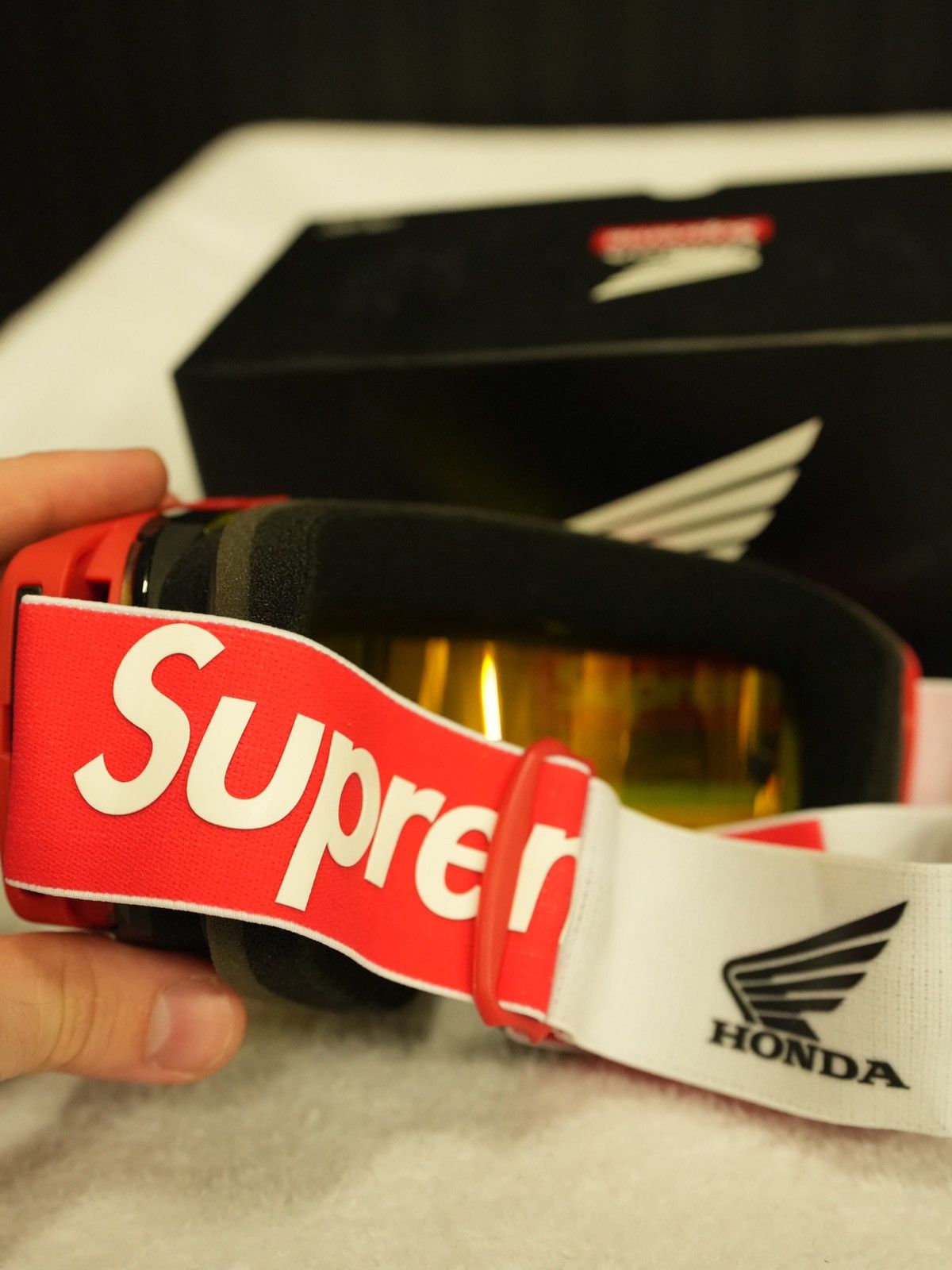Honda × Supreme Supreme Honda Fox Racing Vue Goggles Size ONE SIZE - 3 Thumbnail