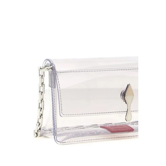 Christian Louboutin CHRISTIAN LOUBOUTIN Bettina Mini Strap Clutch Silver New & A Size ONE SIZE - 3 Thumbnail