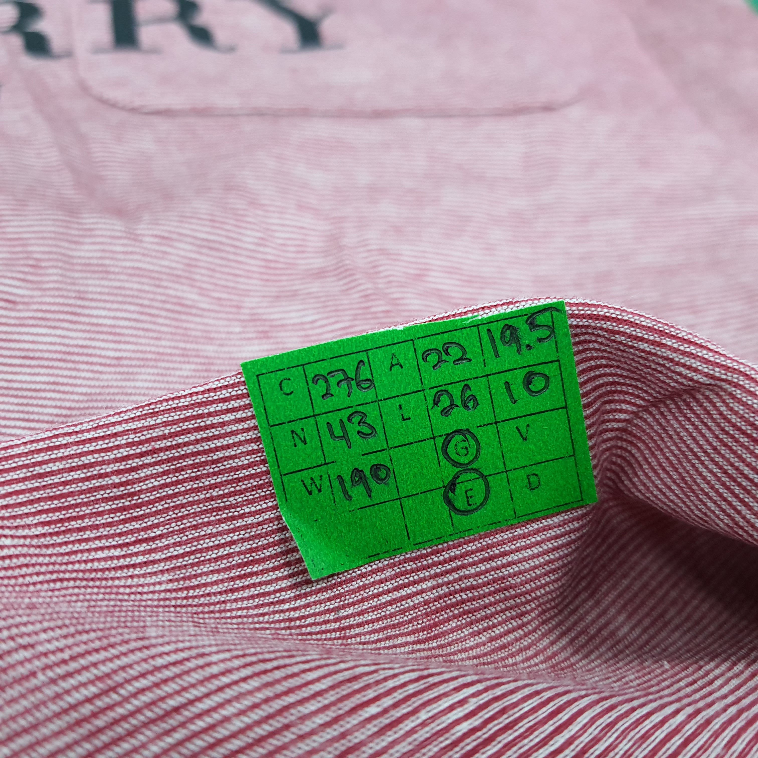 Burberry Vintage Burberry Golf Red Pin Stripe Polo Shirt C276N43 Size US L / EU 52-54 / 3 - 9 Thumbnail