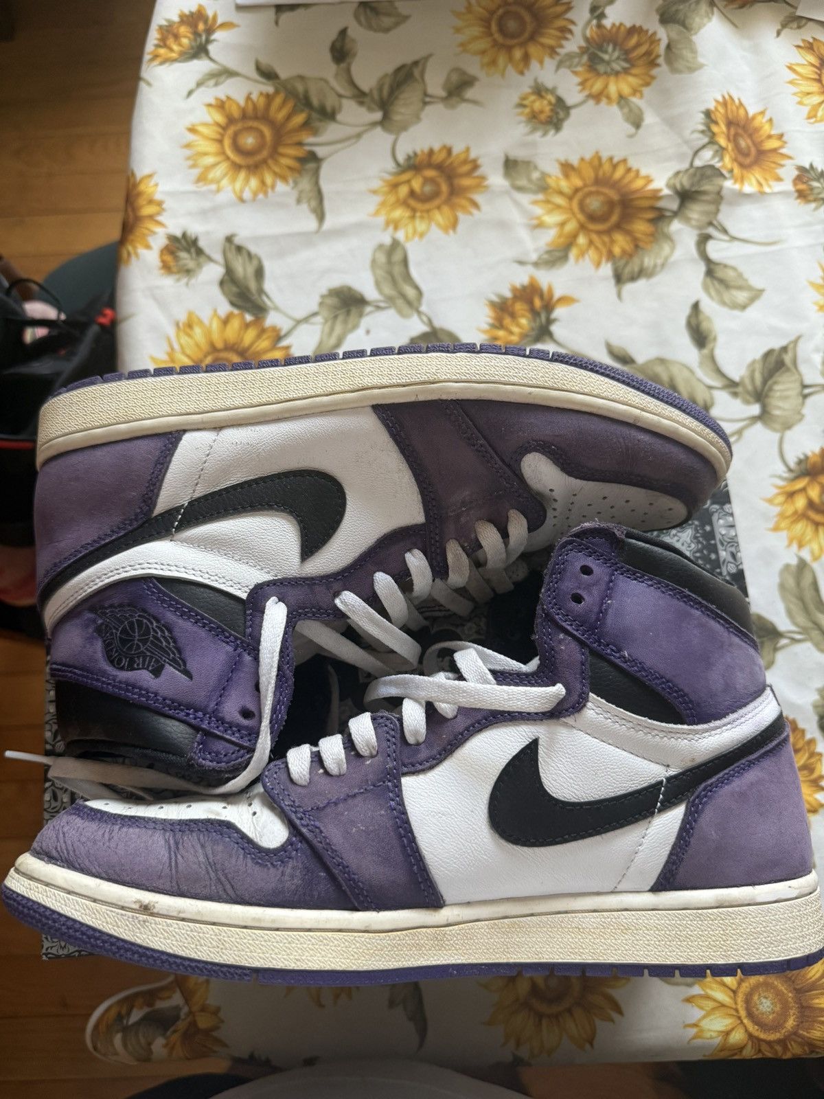 Jordan Brand Jordan 1 “Court Purple 2.0” DIY Size US 11 / EU 44 - 2 Thumbnail