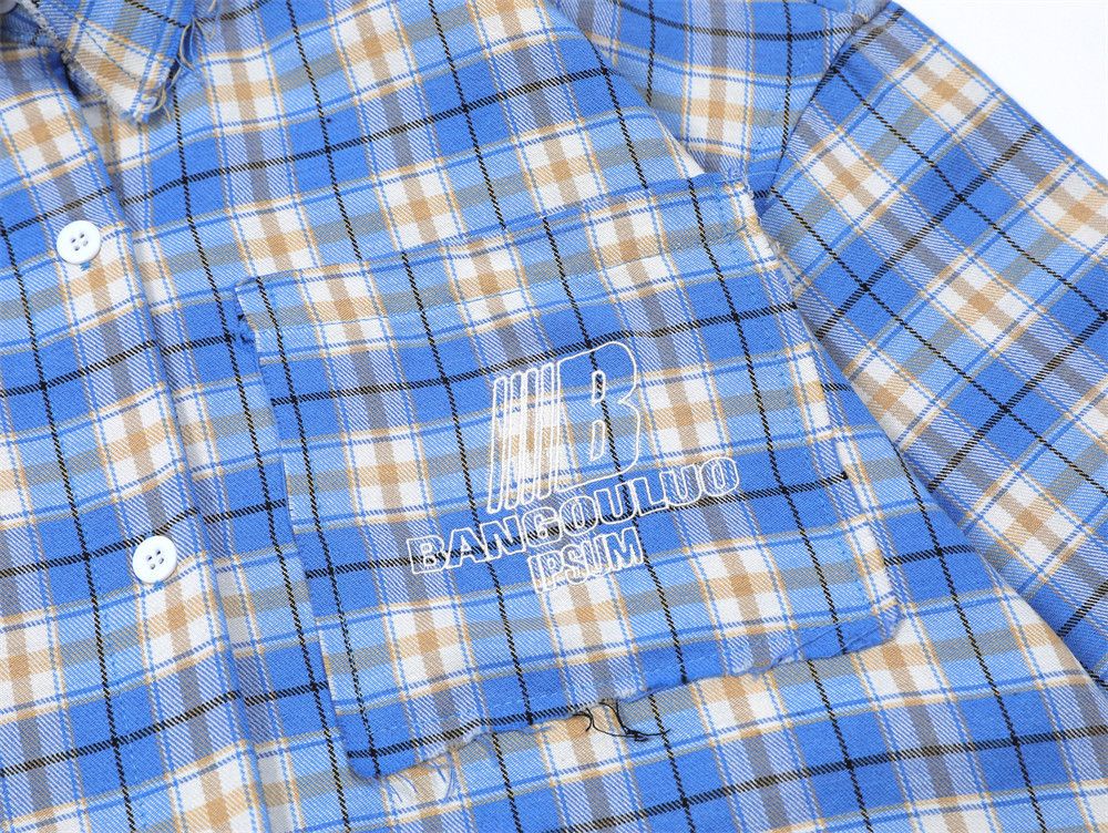 Japanese Brand × Vintage Japanese retro loose plaid long-sleeved shirt casual loose Size US M / EU 48-50 / 2 - 4 Thumbnail