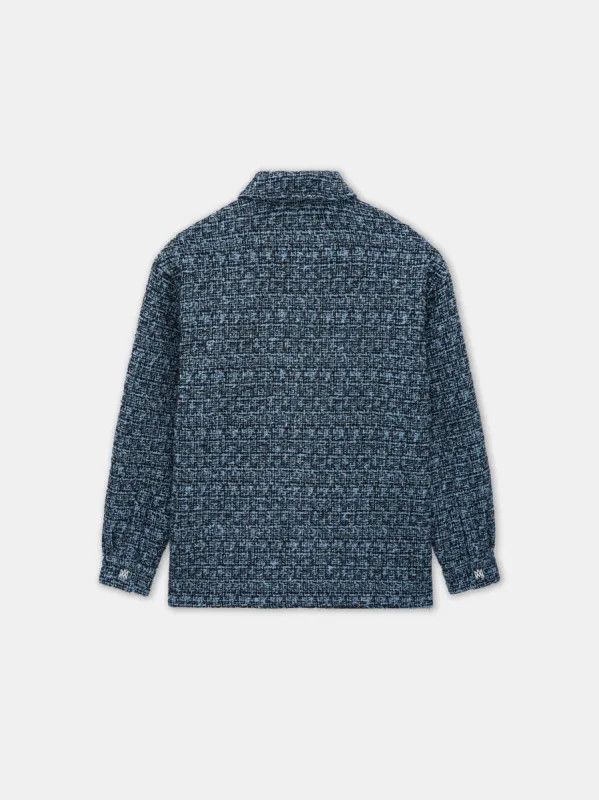 Amiri o1s1wg110326 Boucle Padded Overshirt in Blue Size US M / EU 48-50 / 2 - 3 Thumbnail
