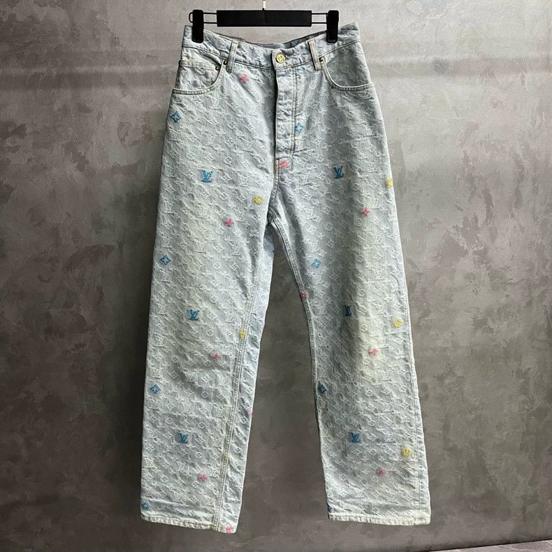 Louis Vuitton Louis Vuitton Blue Logo monogrammed button pocket jeans Size US 30 / EU 46 - 1 Thumbnail