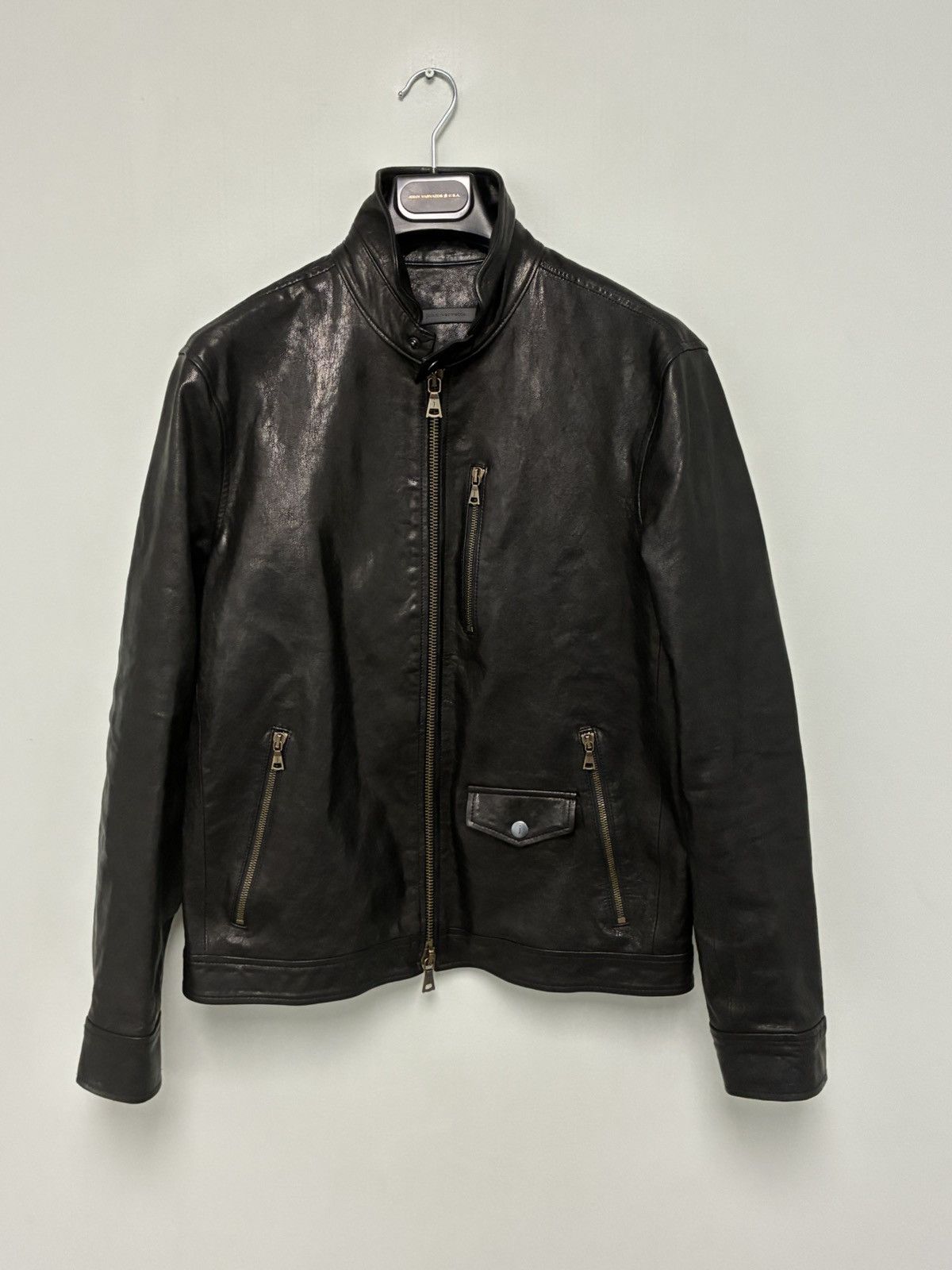 John Varvatos York Leather Jacket. size EU 48 USA 38 Size US M / EU 48-50 / 2 - 18 Thumbnail