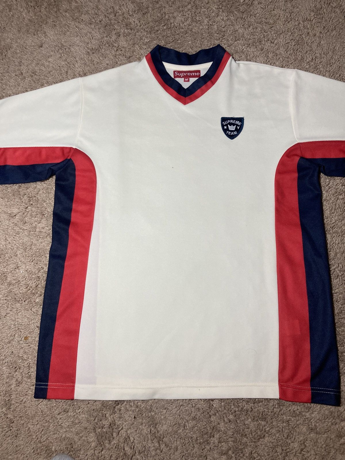 Supreme 90s Supreme NY Team Soccer Shirt Jersey Football 2000s Cream Size US M / EU 48-50 / 2 - 2 Thumbnail