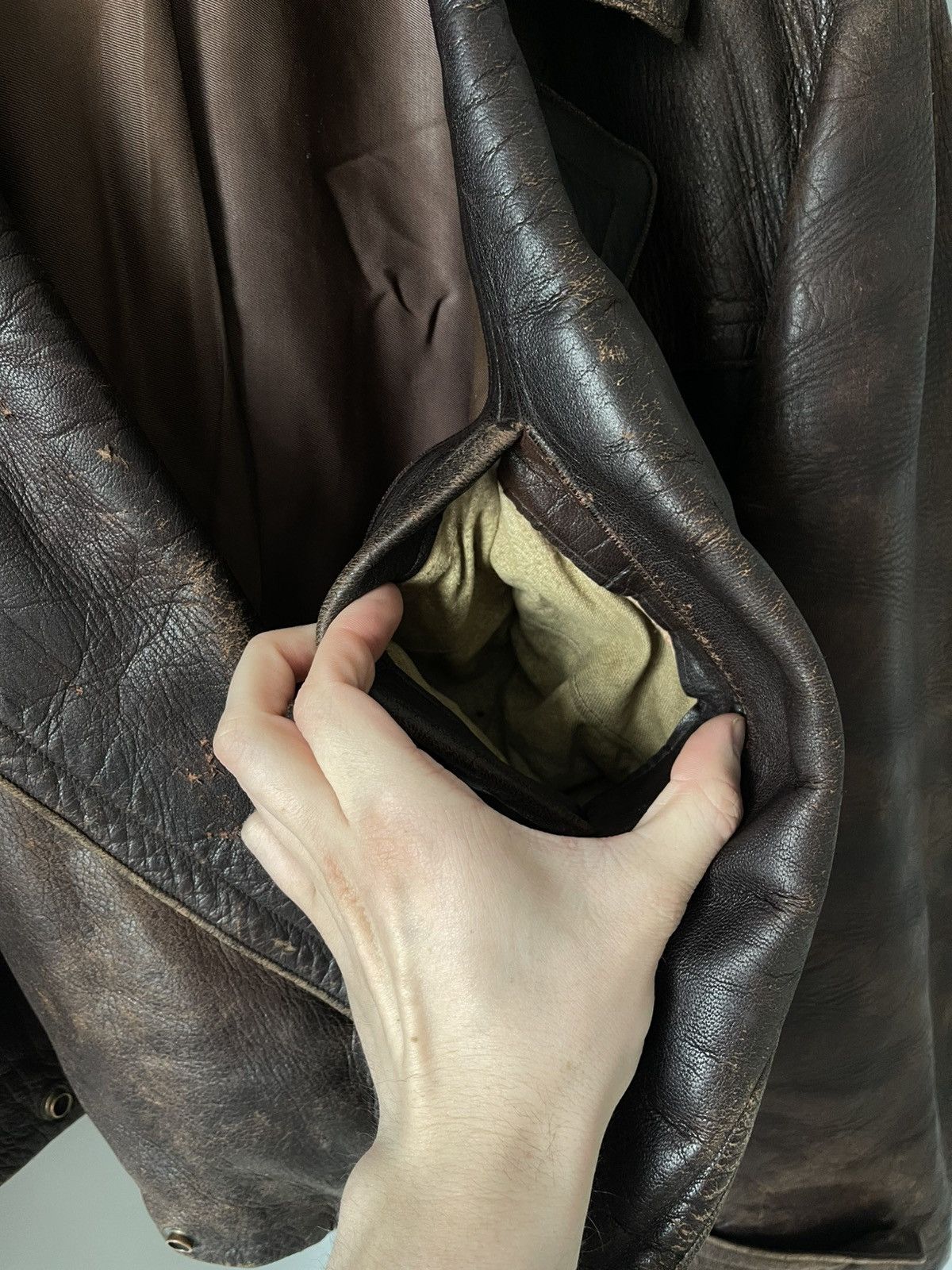 Vintage Vintage 1950's Germany Cowhide Leather Cropped Moto Jacket Size US L / EU 52-54 / 3 - 14 Thumbnail