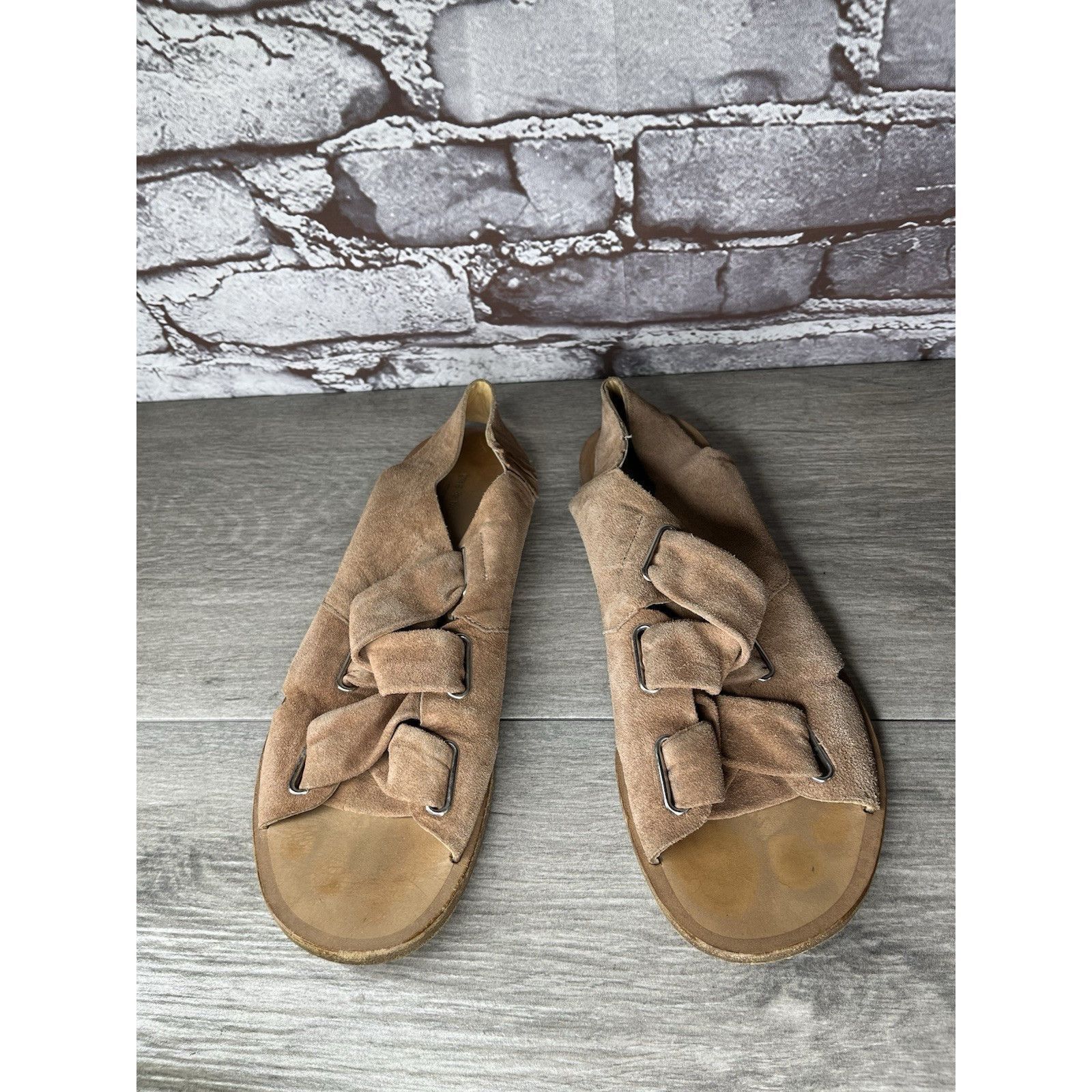 Rag & Bone Rag & Bone Pink Salmon Suede Leather Strap Flats Sandals Wom Size US 6.5 / IT 36.5 - 2 Thumbnail