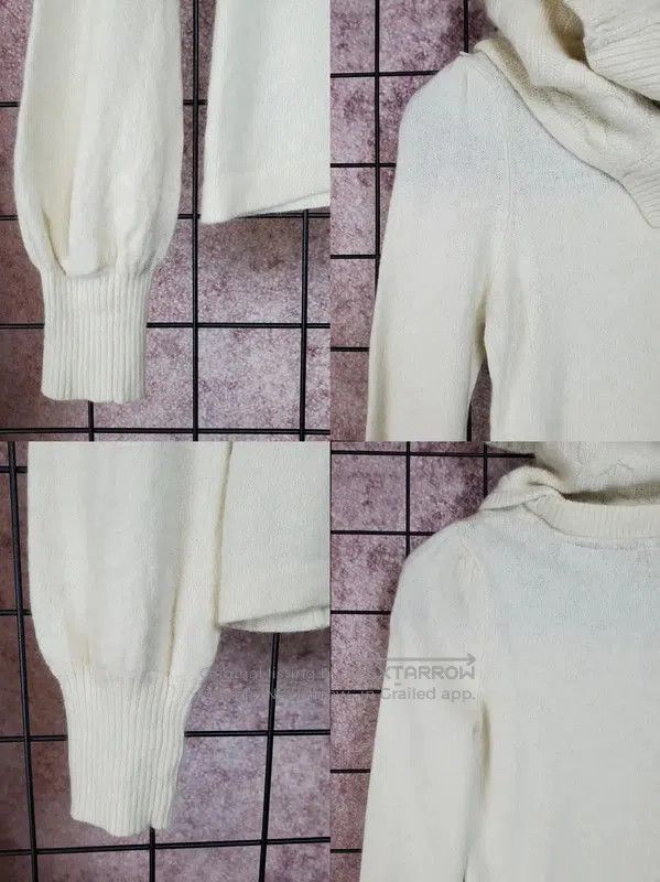 Burberry Burberry Cream Wool Blend Long Sleeve Sweater. Size S / US 4 / IT 40 - 6 Thumbnail