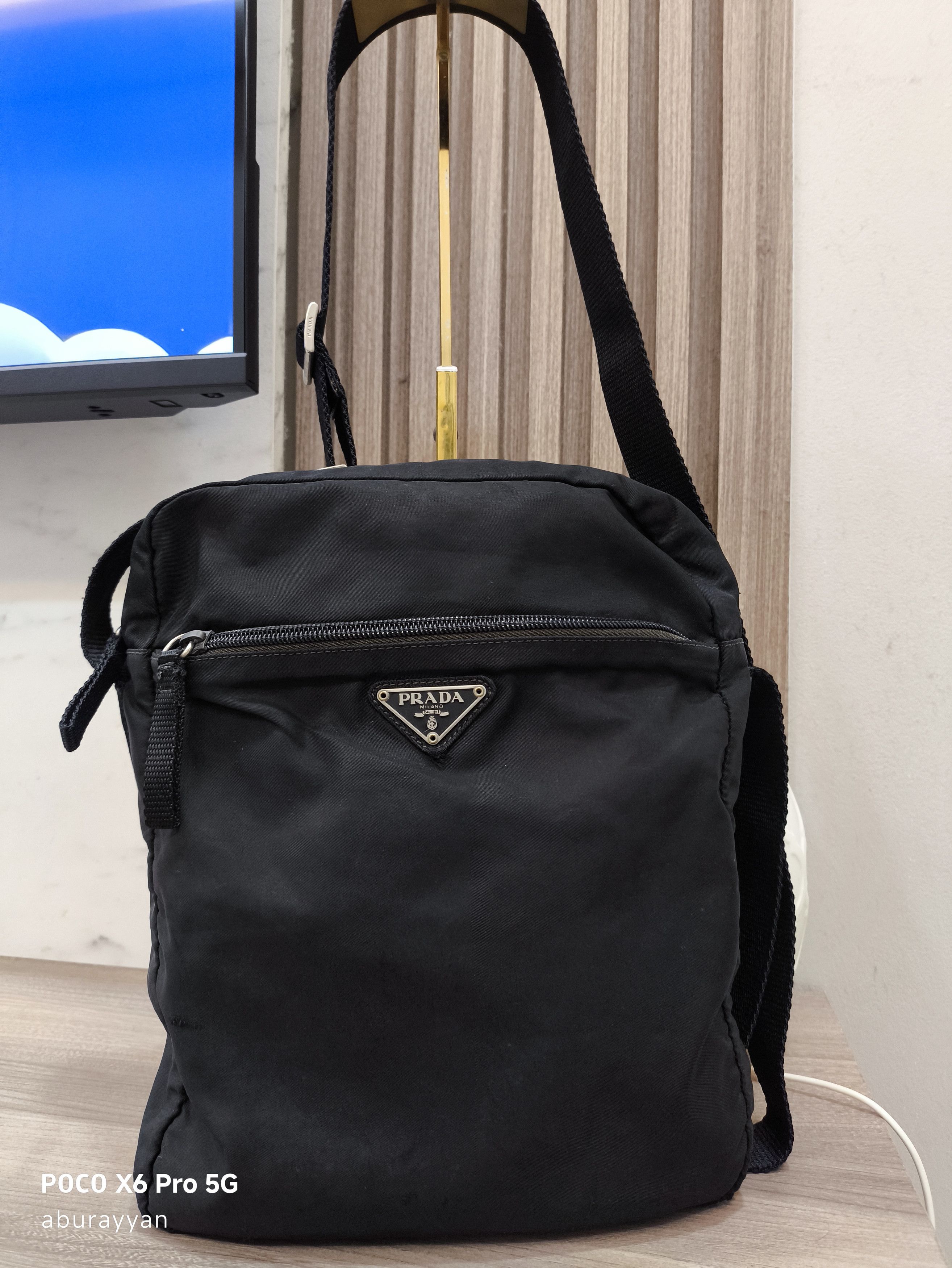 Prada Prada Tessuto Nylon Black Crossbody Sling Bag Size ONE SIZE - 3 Thumbnail