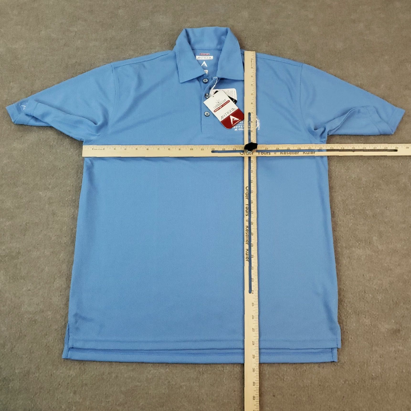 Vintage Antigua Polo Shirt Mens M Blue Short Sleeve Casual Wicking Crown Plaza Polo Shirt M Men Blue Casual Outdoor Logo Lightweight Polyester Sport Shirt Size US M / EU 48-50 / 2 - 2 Thumbnail