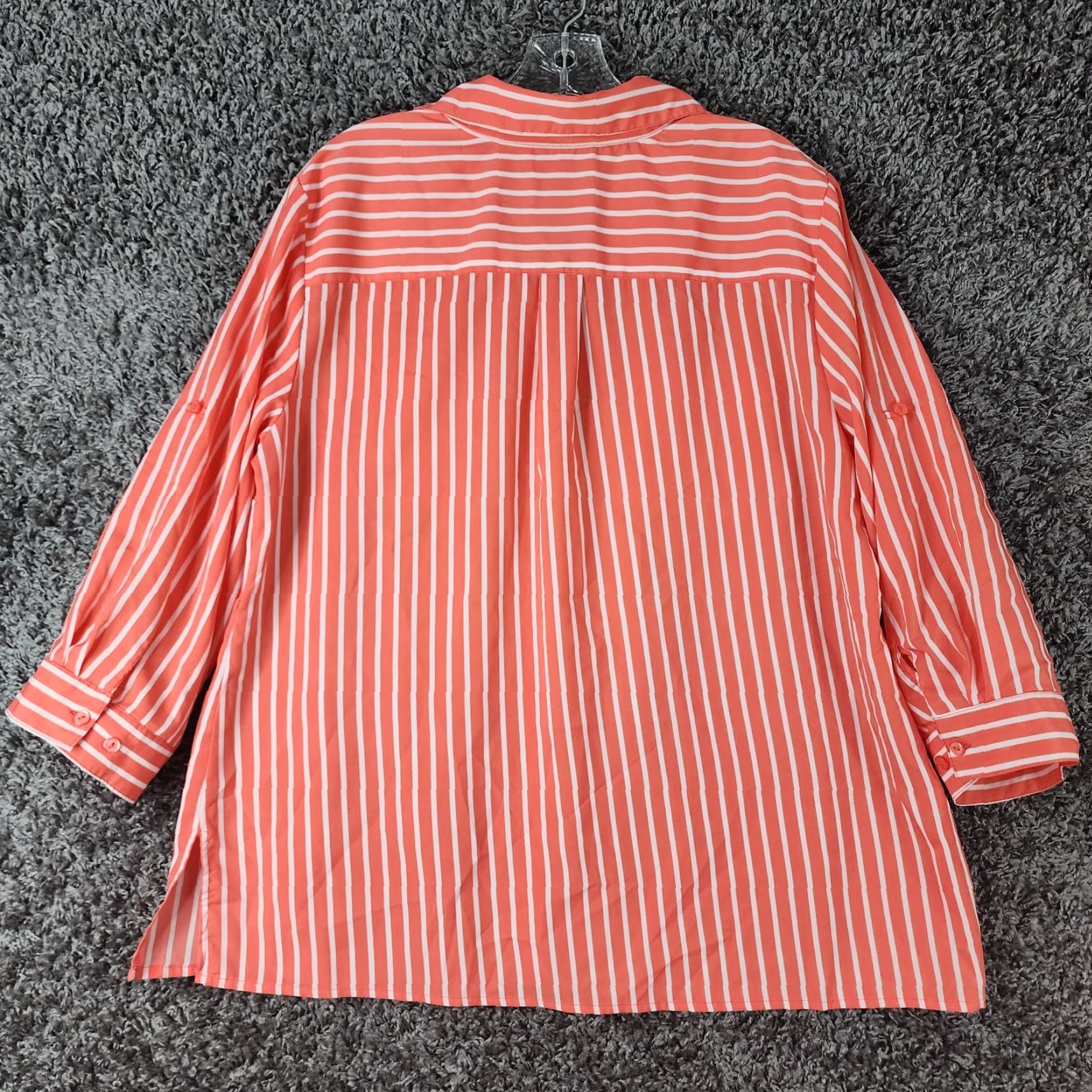 Vintage VINTAGE Notations Blouse Womens Pink Striped 3/4 Sleeve Button Up Size XL Size XL / US 12-14 / IT 48-50 - 5 Thumbnail
