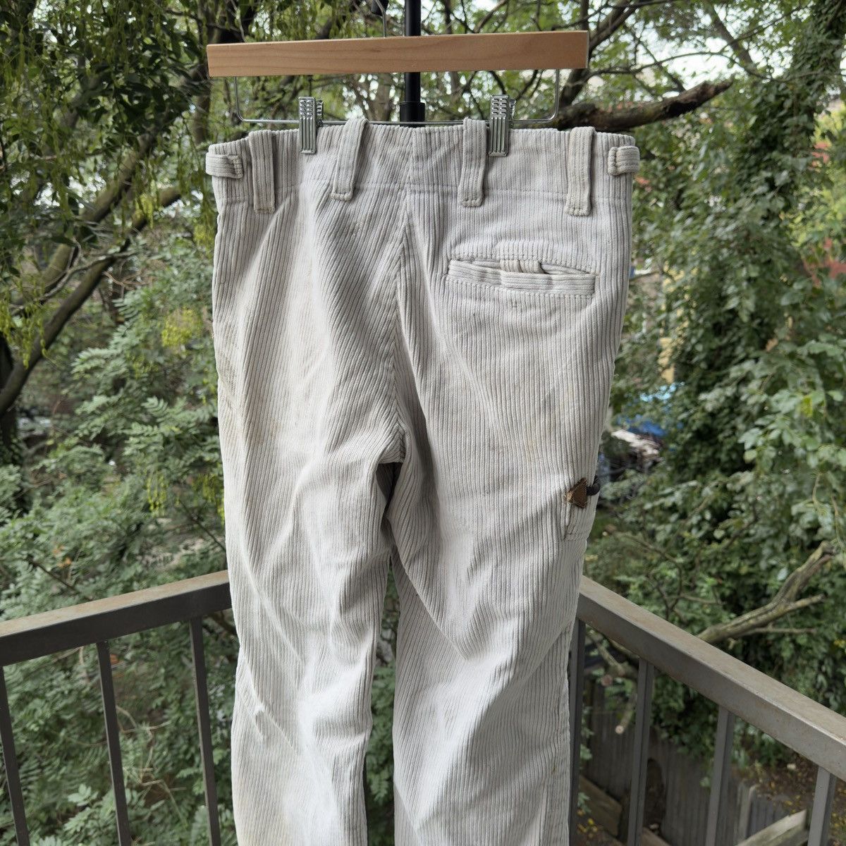 Vintage Thrashed Faded Distressed Corduroy Pants ERD Grunge Biker Size US 32 / EU 48 - 13 Thumbnail