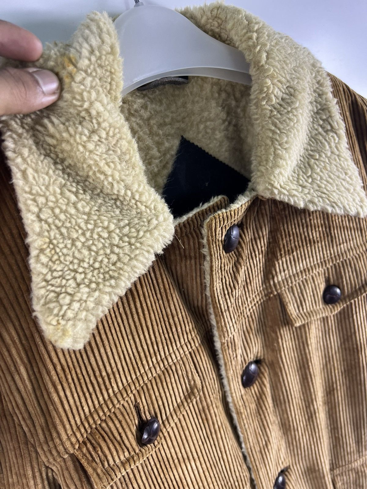 Japanese Brand Unknown Corduroy Shearling Trench Coat Size US S / EU 44-46 / 1 - 6 Thumbnail