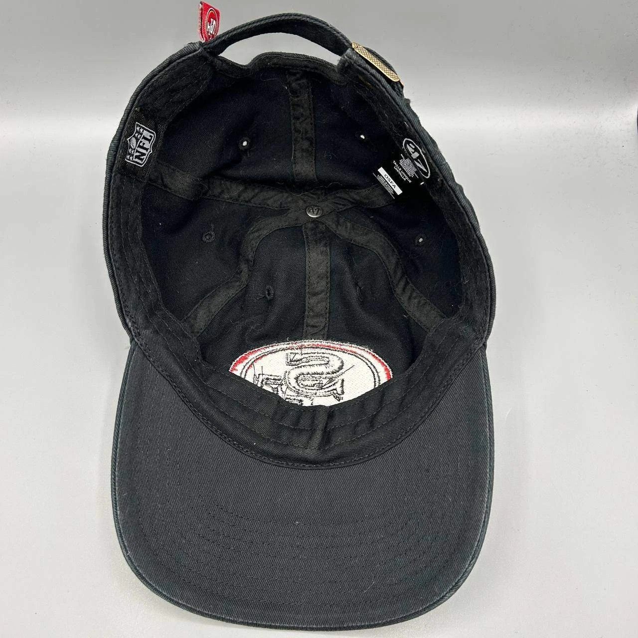 47 Brand San Francisco 49ers Hat Men Black Red NFL Strap Back Cotton Size ONE SIZE - 2 Thumbnail