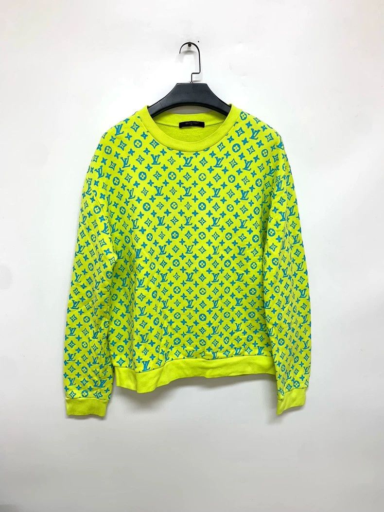 Louis Vuitton Fluorescent green printed sweatshirt