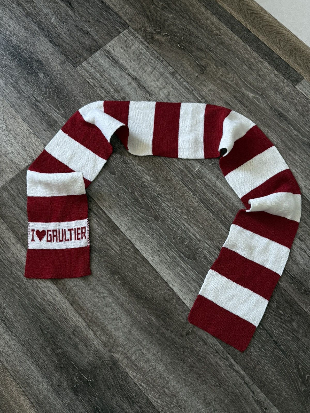 Jean Paul Gaultier Jan Paul Gaultier Scarf I LOVE GAULTIER Color Red And White Size ONE SIZE - 1 Thumbnail