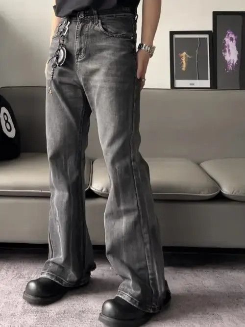 Jean yuppie distressed washed flared jeans Size US 30 / EU 46 - 3 Thumbnail