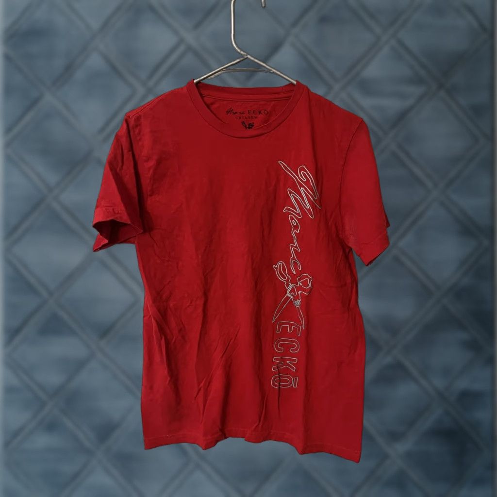 Marcs VINTAGE Marc Ecko T-Shirt Graphic Skull Red Size M Crew Neck Short Sleeve Men 90s Grunge Logo Cotton Vintage Clothing Size US M / EU 48-50 / 2 - 1 Thumbnail