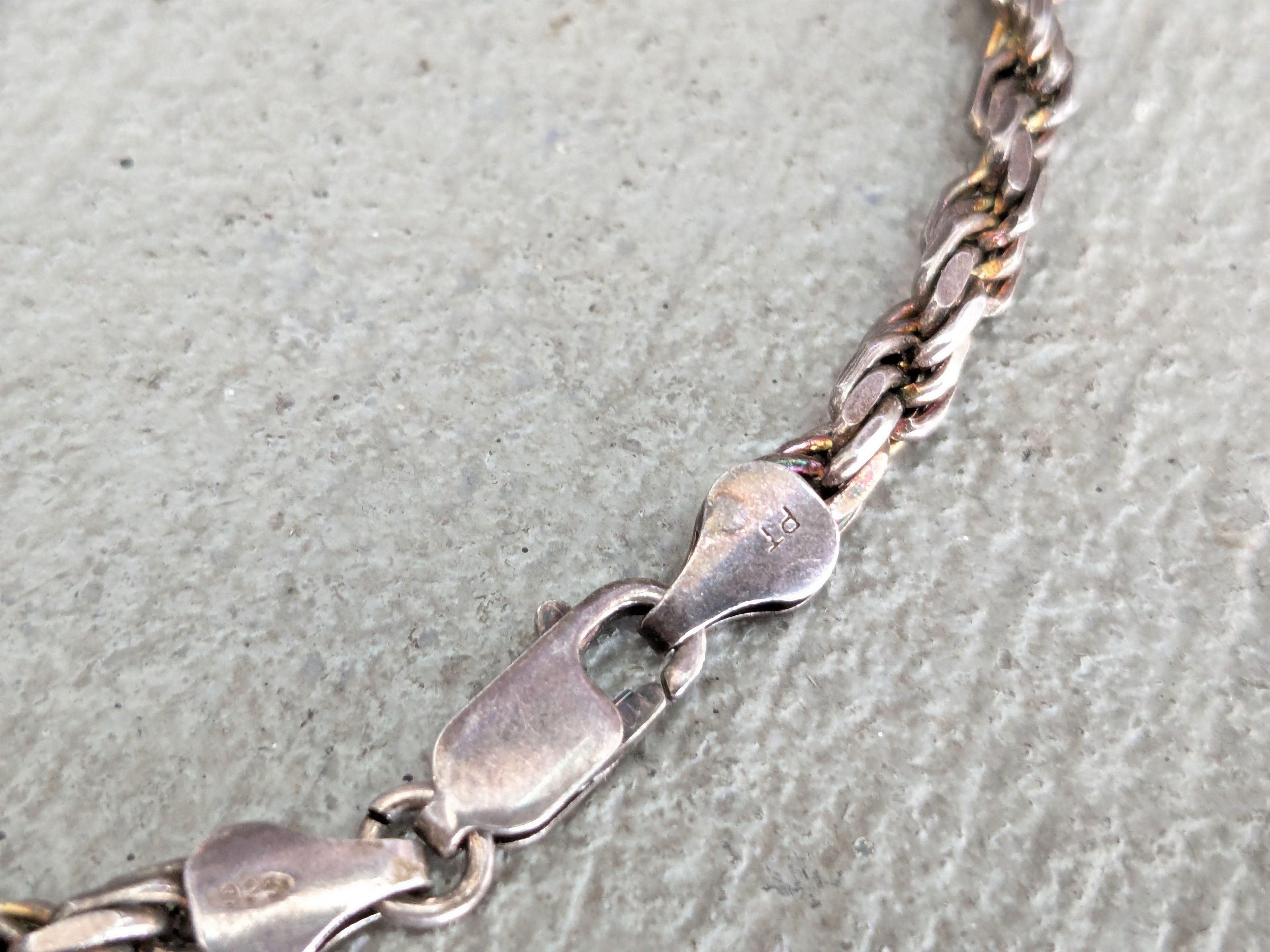 Jewelry × Vintage Vintage Sterling Silver Bracelet Rope Twist 8" Italy Size ONE SIZE - 10 Thumbnail