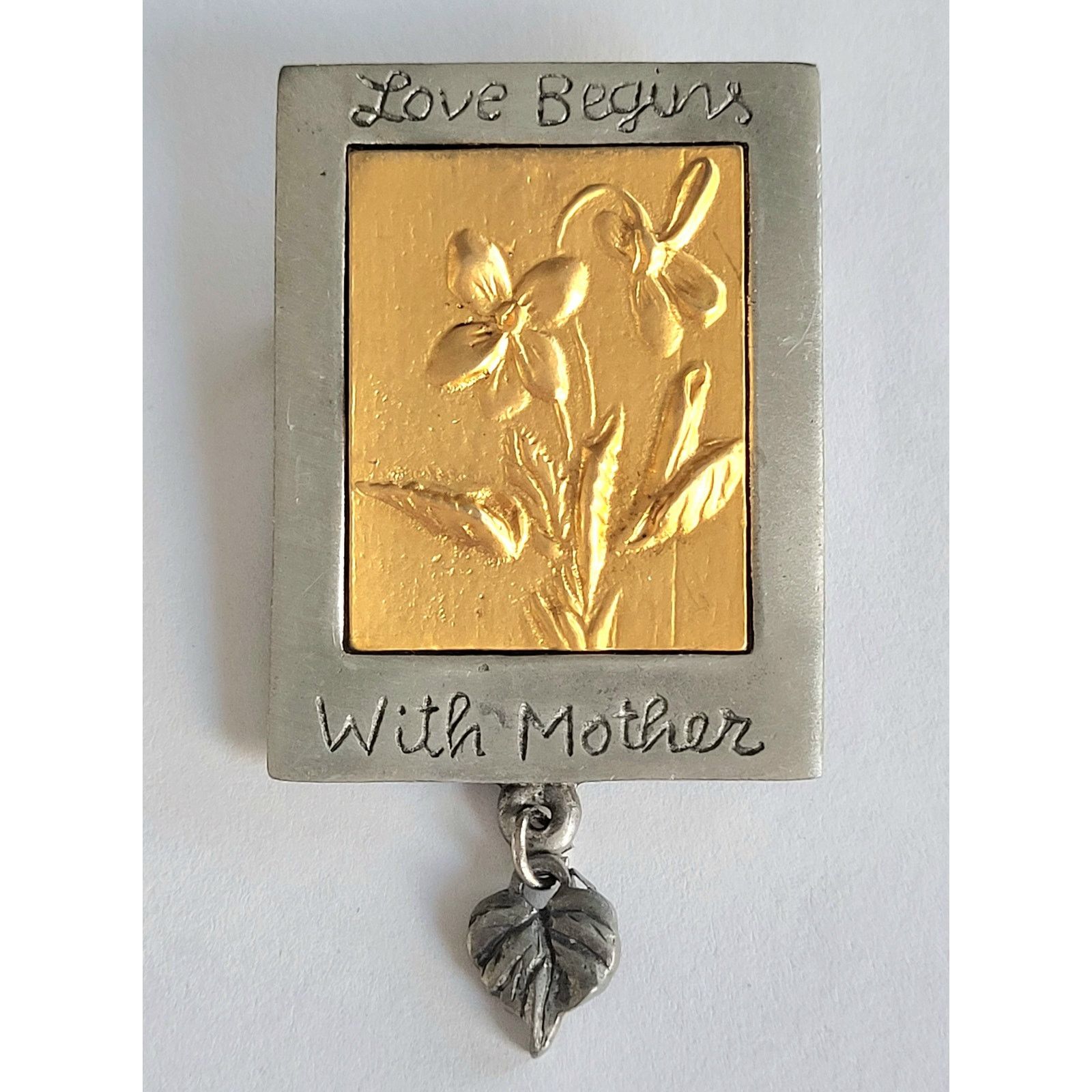 & Other Stories 1999 Marjolein Bastin "Love Begins With Mother" Brooch Size ONE SIZE - 1 Thumbnail