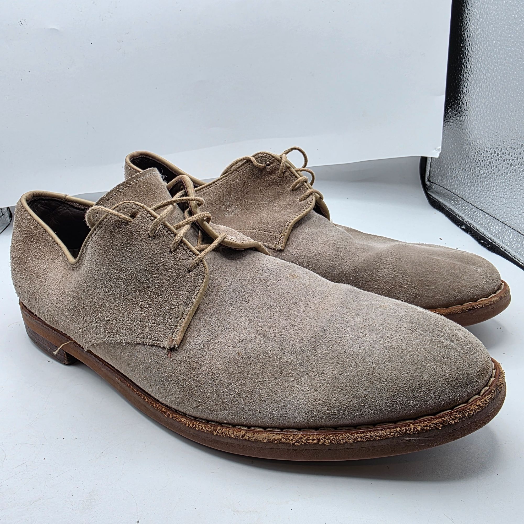 Allen Edmonds Allen Edmonds Mens Size 11 Beige Lace Up Suede Dress Shoes C Size US 11 / EU 44 - 1 Thumbnail
