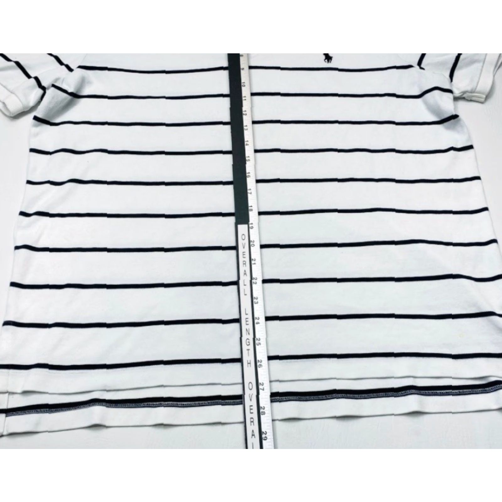 Polo Ralph Lauren Polo Ralph Lauren Performance Polo Shirt White Black Striped Mens Size XL 8552 Size US XL / EU 56 / 4 - 6 Thumbnail