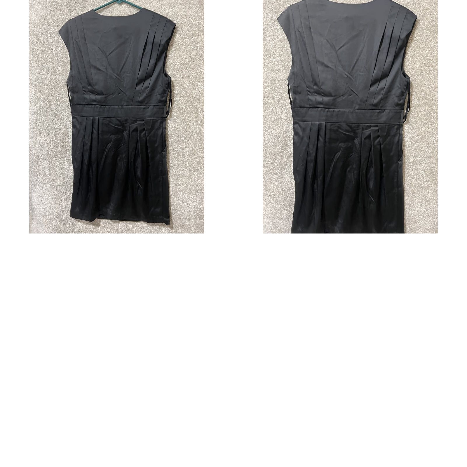 womens cream turtleneck sweater dress Sleeveless 5.4.25 Tibi Neutrals Chalky Drape Size:L (PREORDER SHIPS IN APPROX 1 WEEK) fold over turtleneck neckline