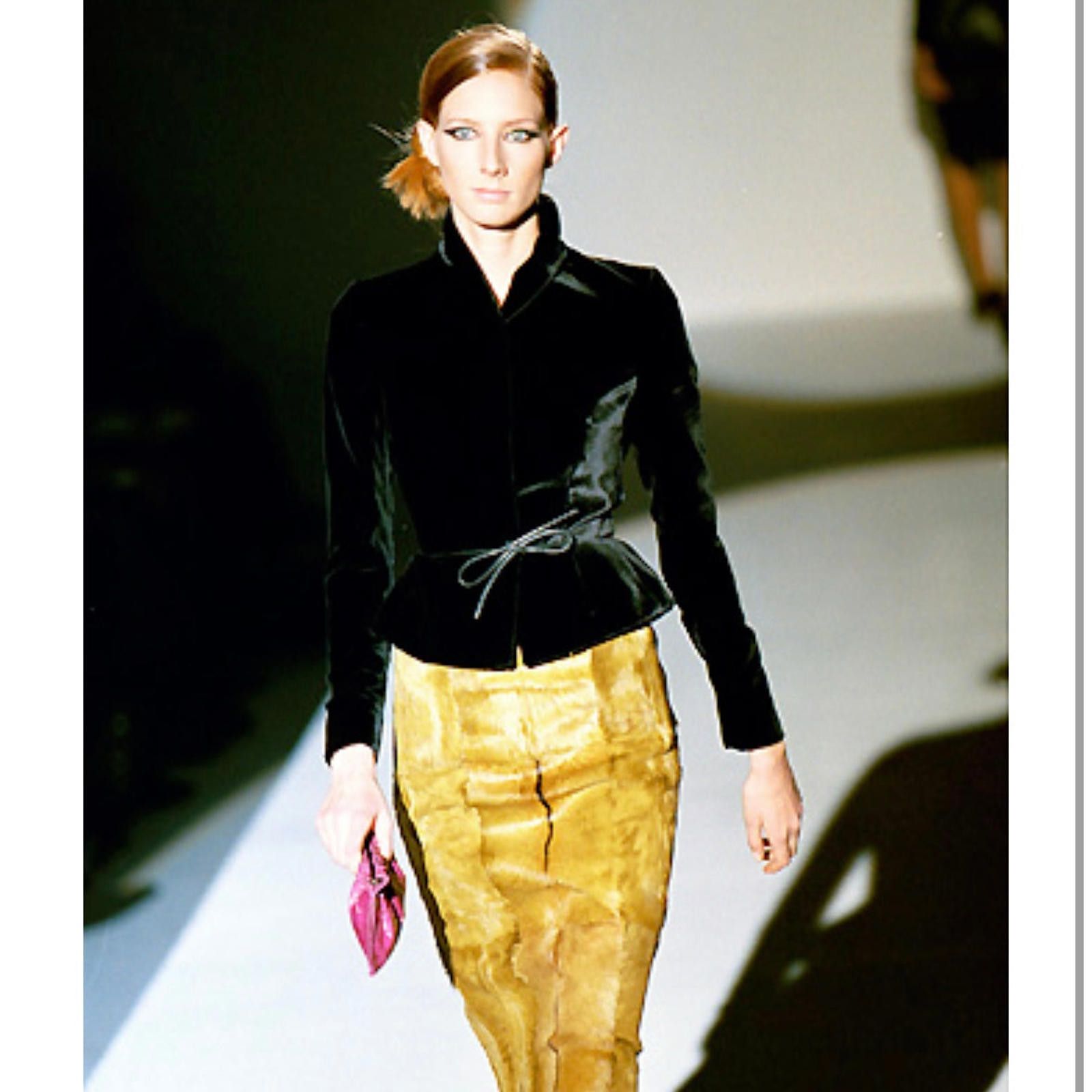 Gucci Gucci by Tom Ford 1999 Velour Velvet Runway Jacket - IT46 Size M / US 6-8 / IT 42-44 - 2 Thumbnail